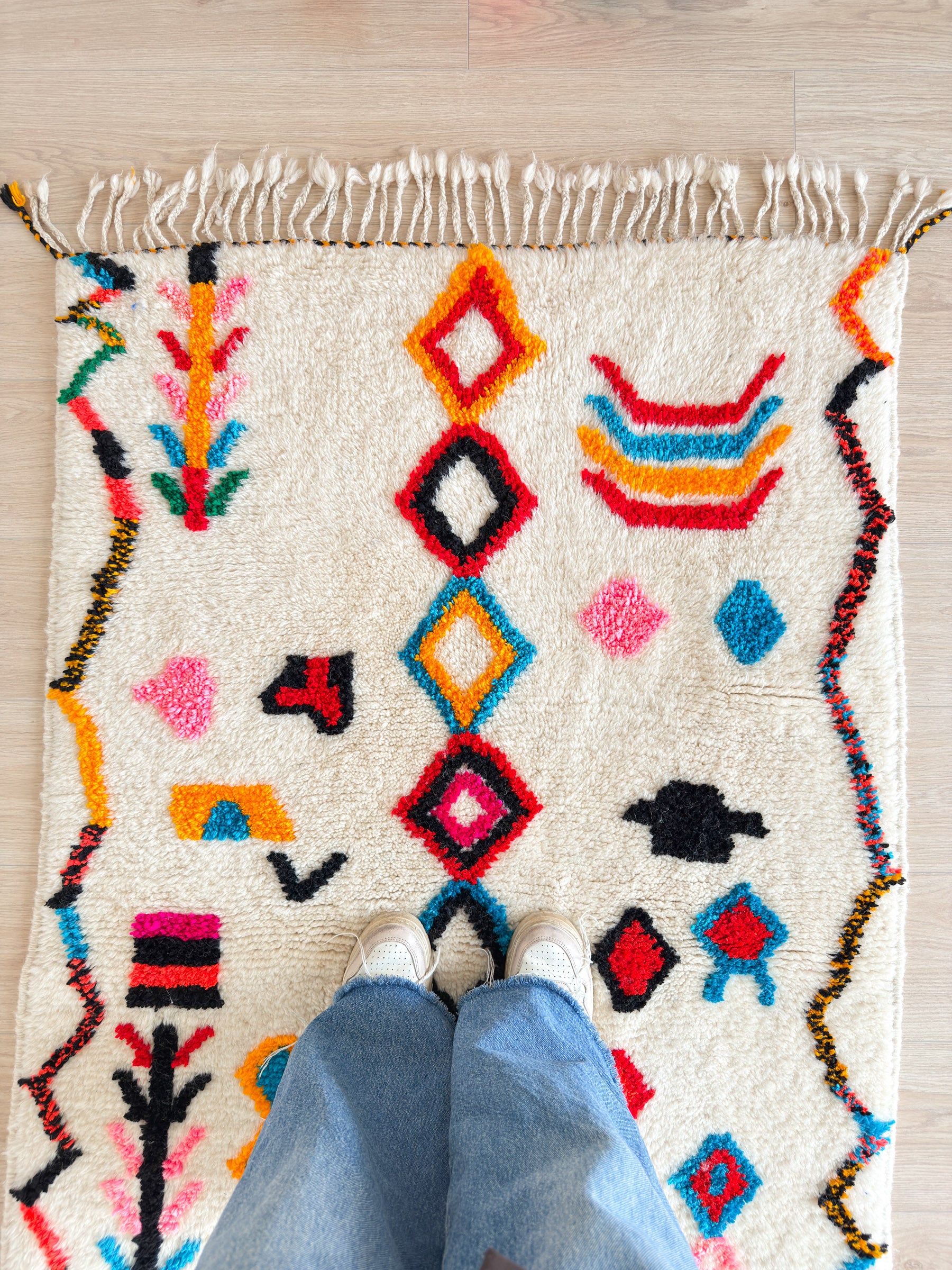Colorful Berber rug 100 x 178 cm - No. 2390