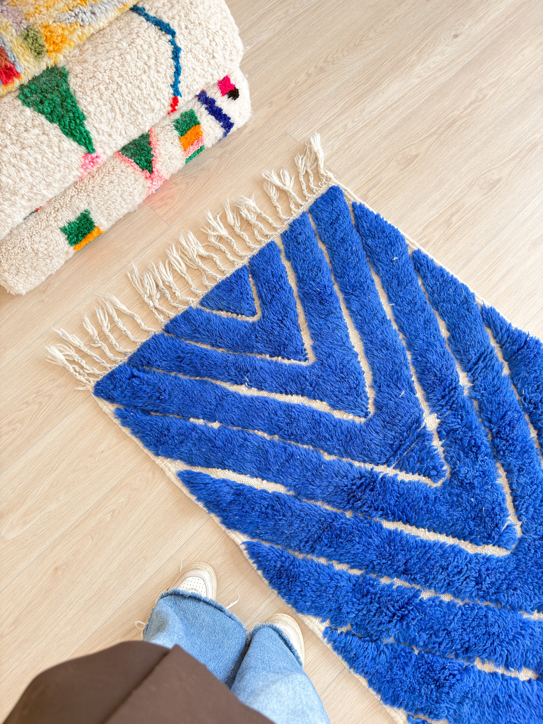 Tapis berbère coloré 77 x 133 cm - n°2397