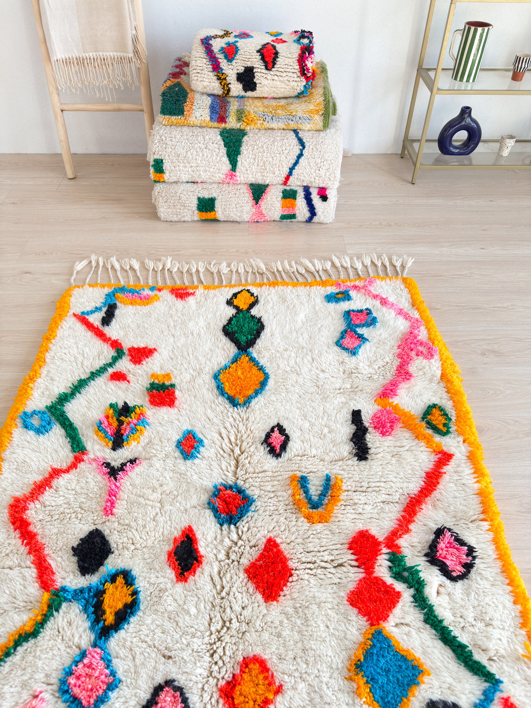 Tapis berbère coloré 125 x 206 cm - n°2398