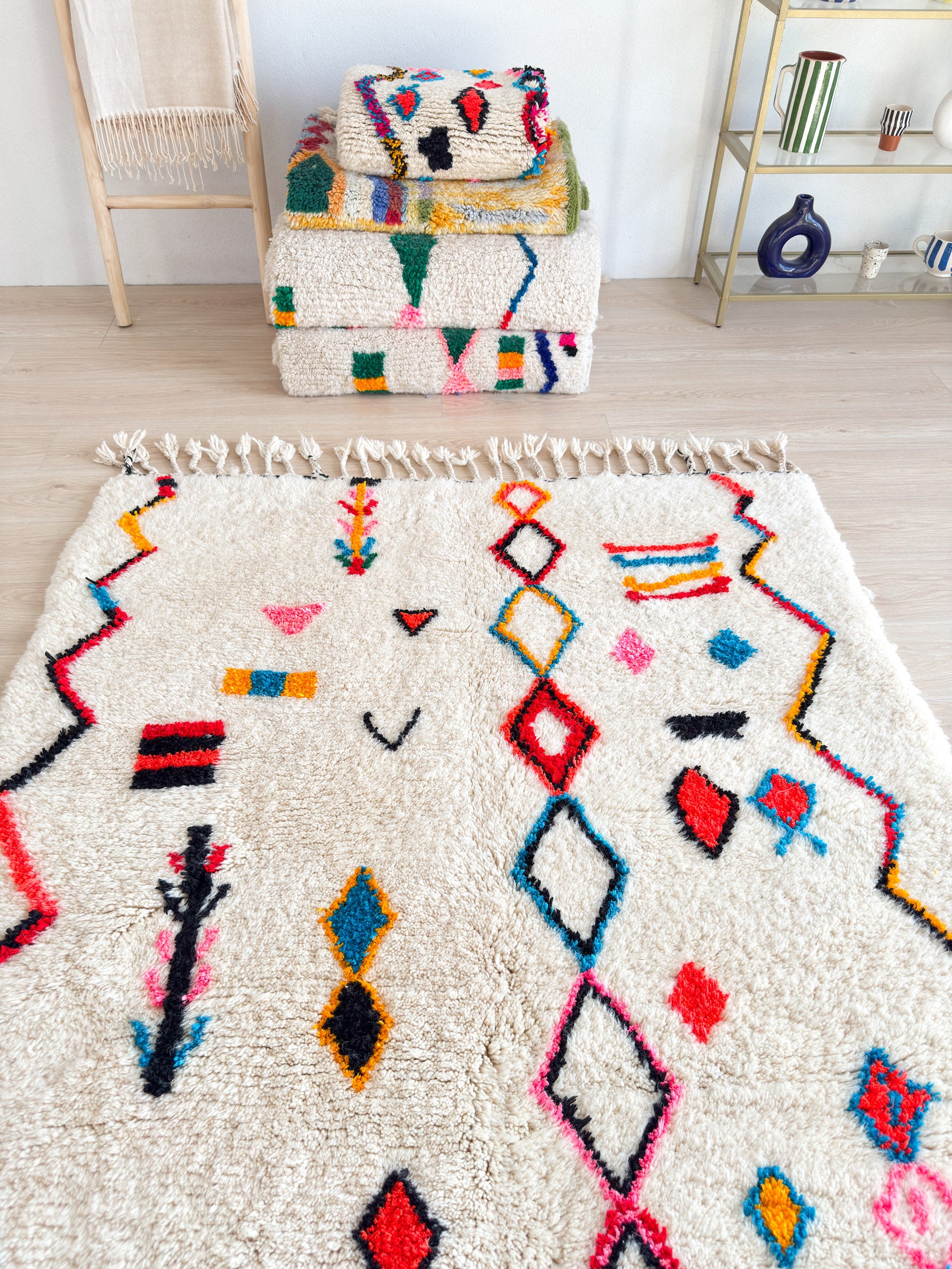 Tapis berbère coloré 151 x 235 cm - n°2353