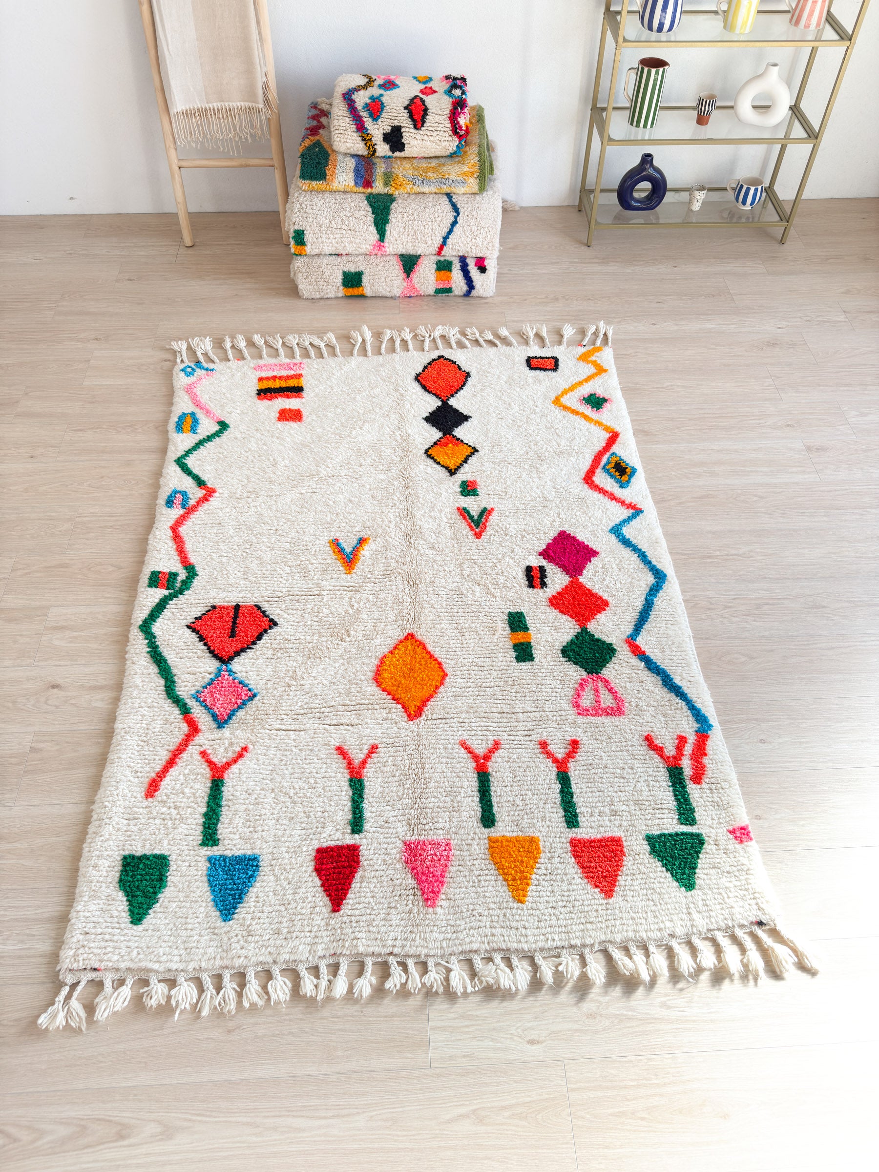 Tapis berbère coloré 150 x 223 cm - n°2379