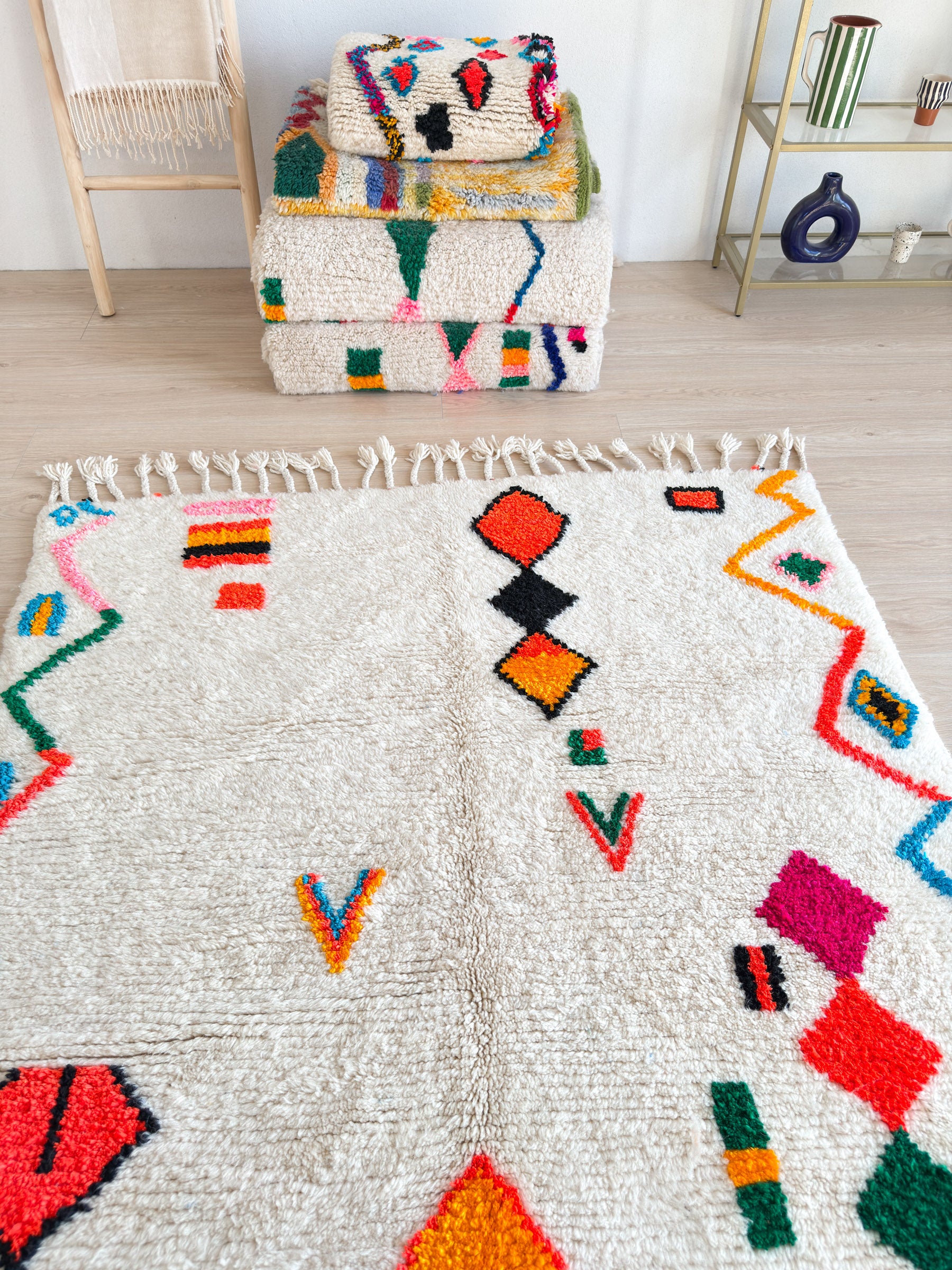 Tapis berbère coloré 150 x 223 cm - n°2379