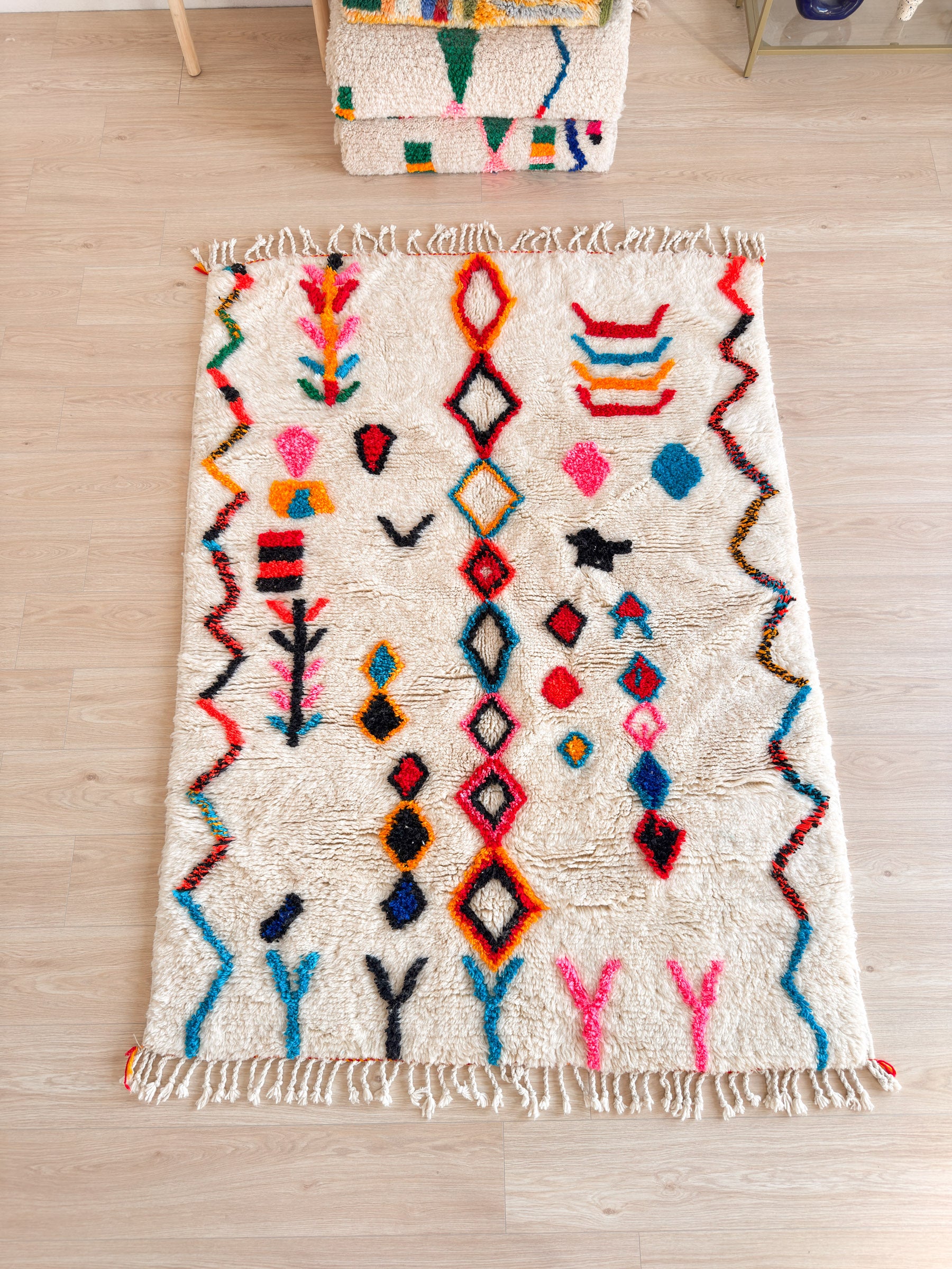 Bunter Berberteppich 150 x 217 cm - Nr. 2442