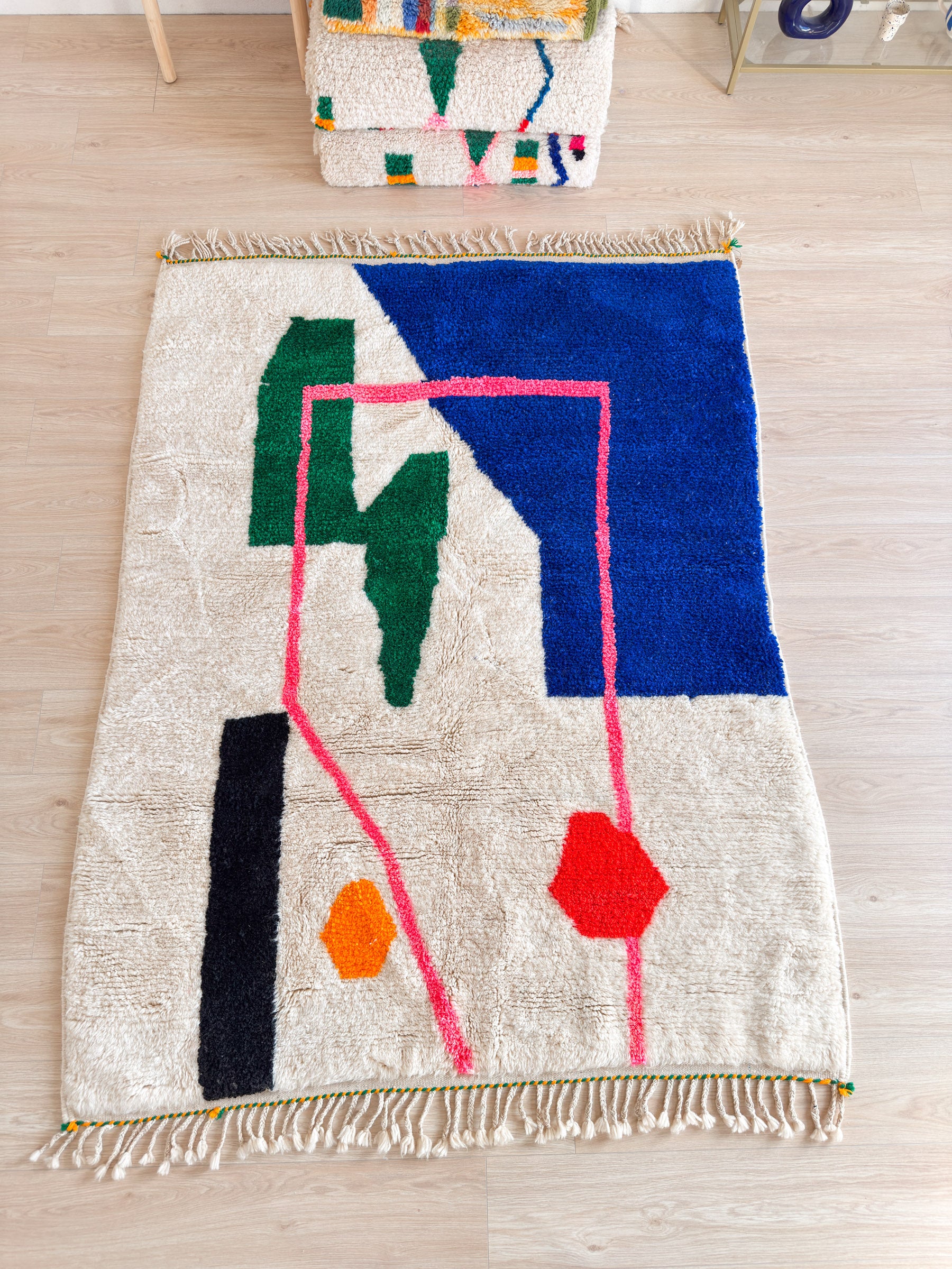 Bunter Berberteppich 156 x 220 cm - Nr. 2448