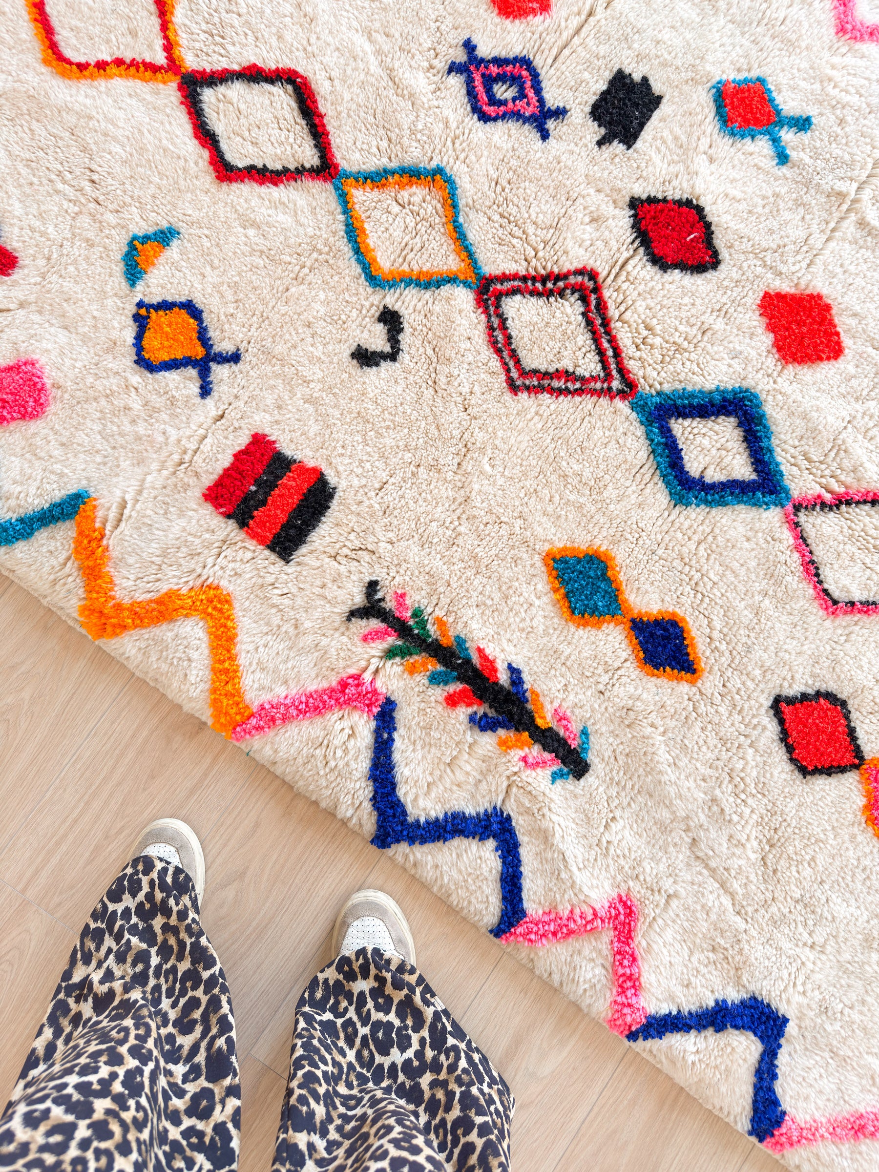 Colorful Berber rug 141 x 241 cm - No. 2438