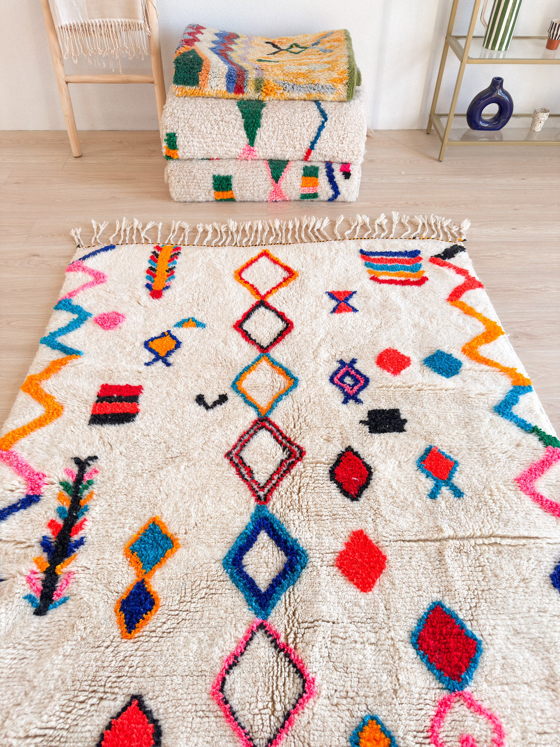 Colorful Berber rug 141 x 241 cm - No. 2438