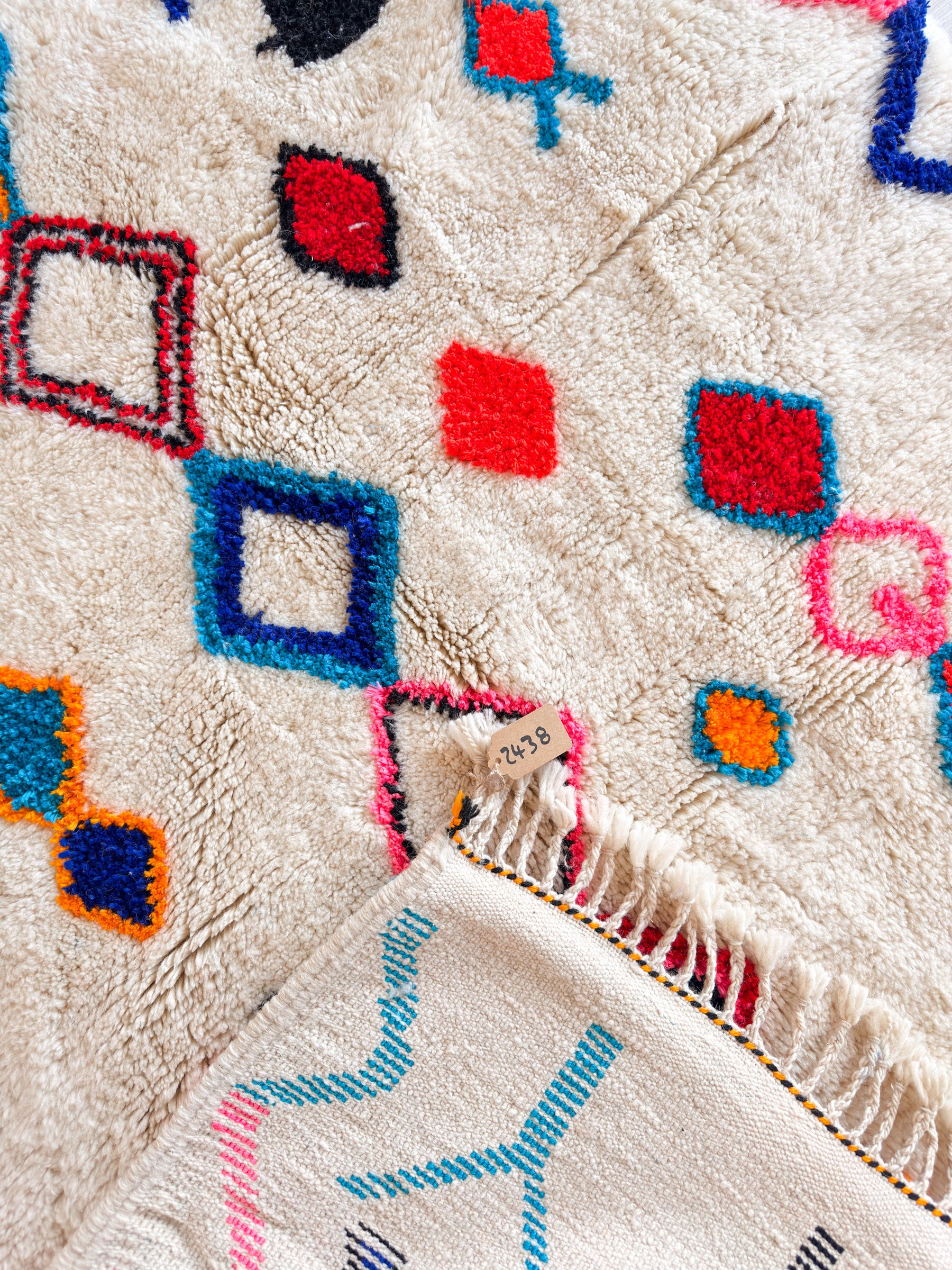 Colorful Berber rug 141 x 241 cm - No. 2438