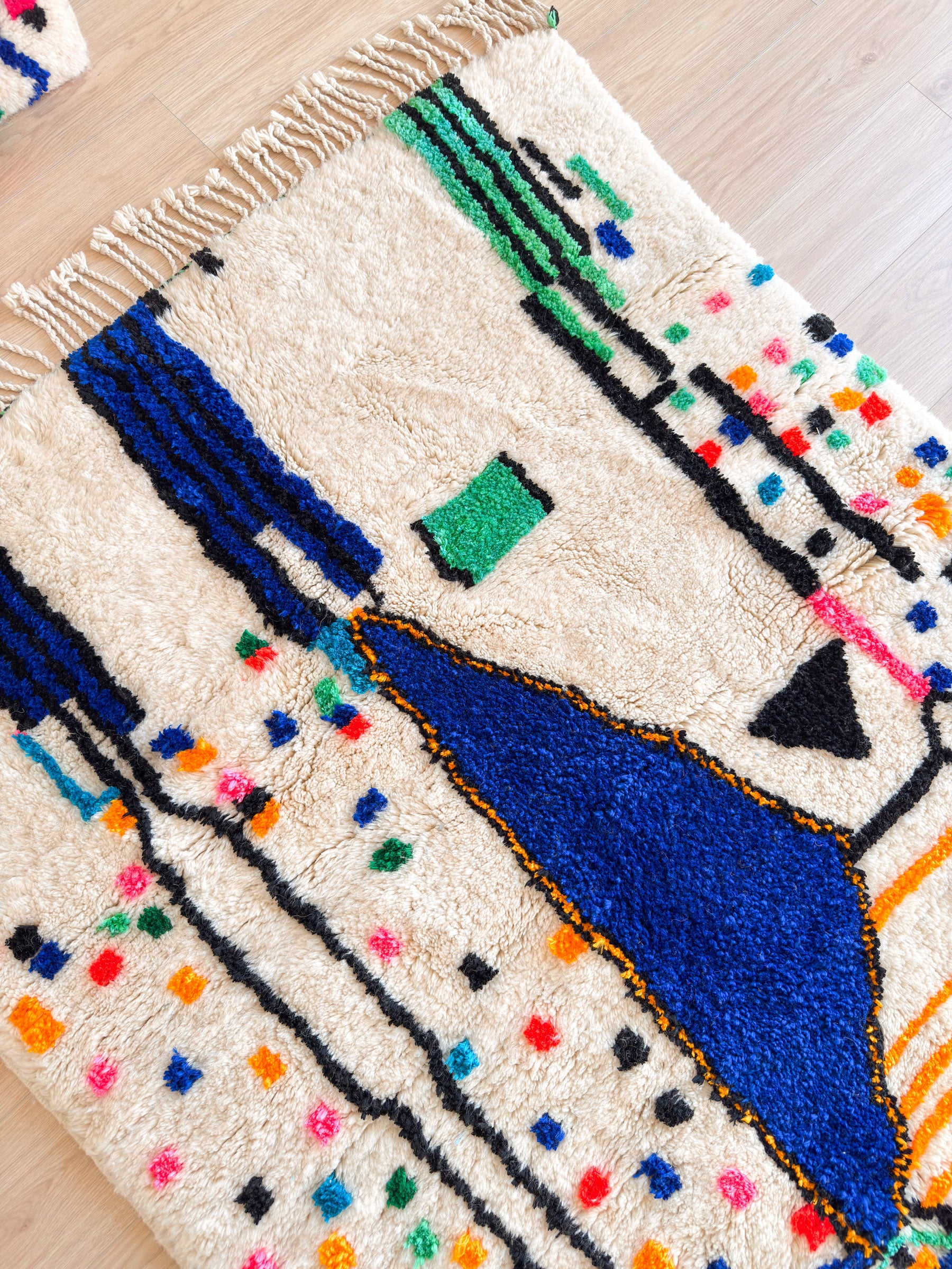 Bunter Berberteppich 148 x 229 cm - Nr. 2410