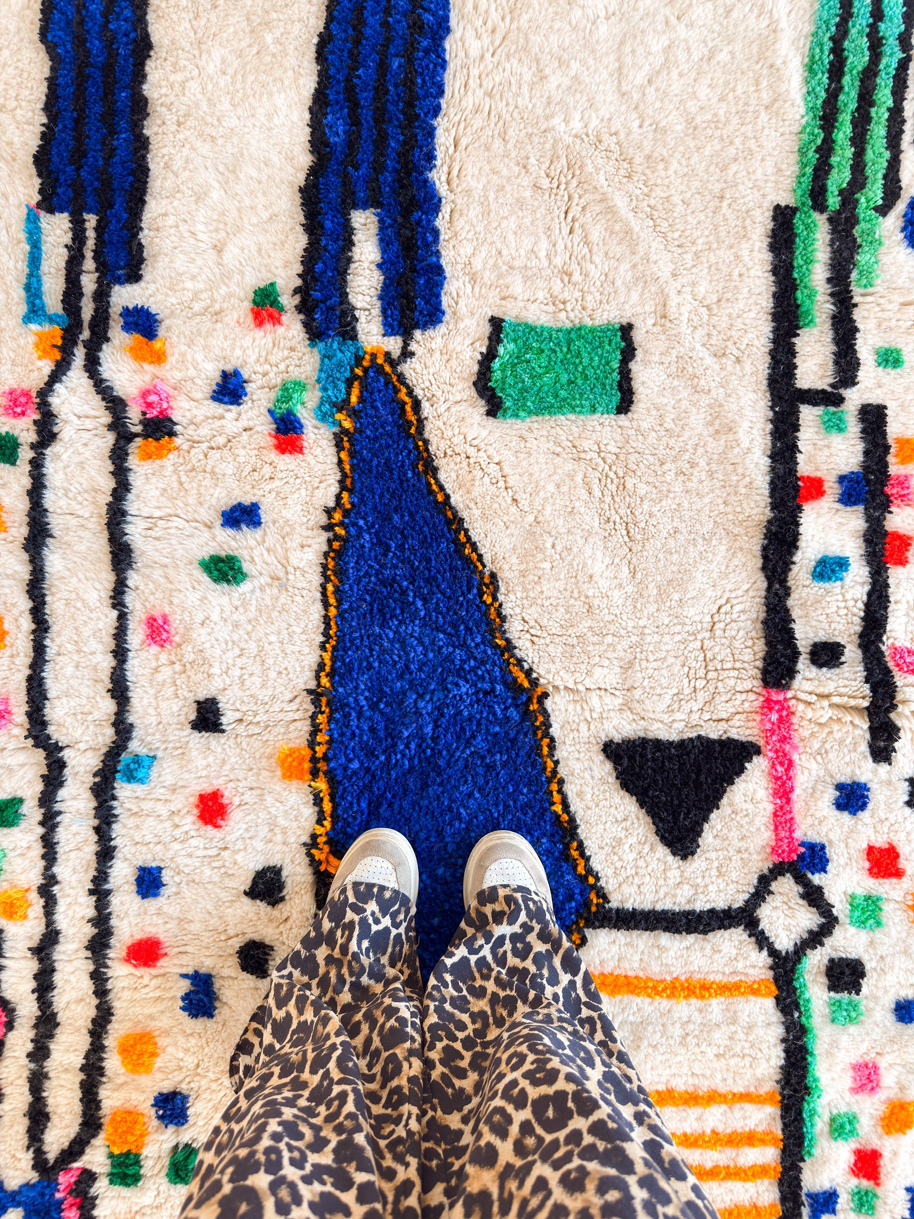 Bunter Berberteppich 148 x 229 cm - Nr. 2410