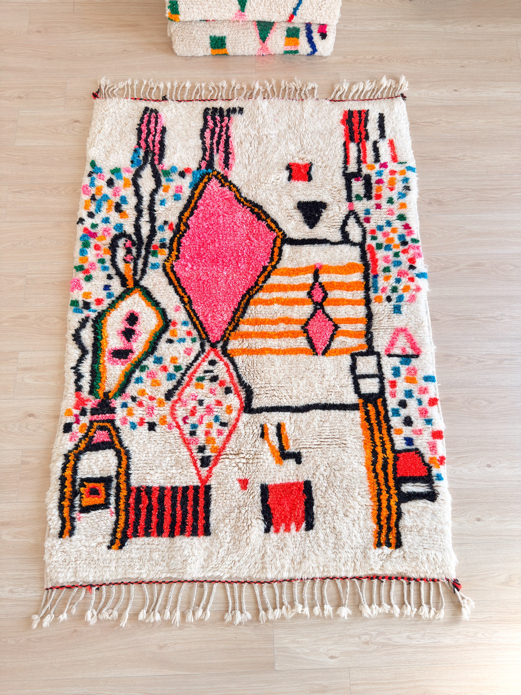 Bunter Berberteppich 148 x 225 cm - Nr. 2415