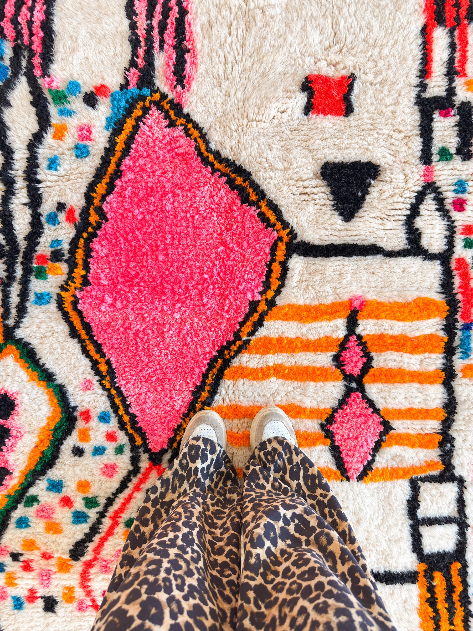 Bunter Berberteppich 148 x 225 cm - Nr. 2415