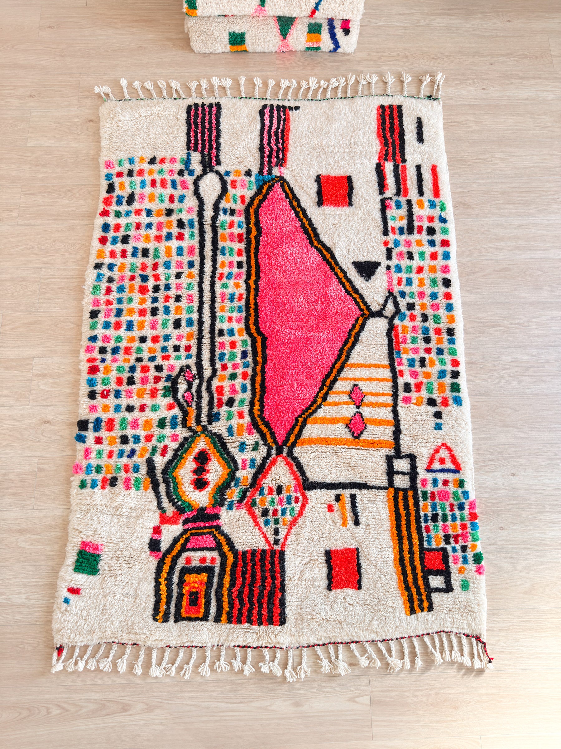 Bunter Berberteppich 152 x 241 cm - Nr. 2436