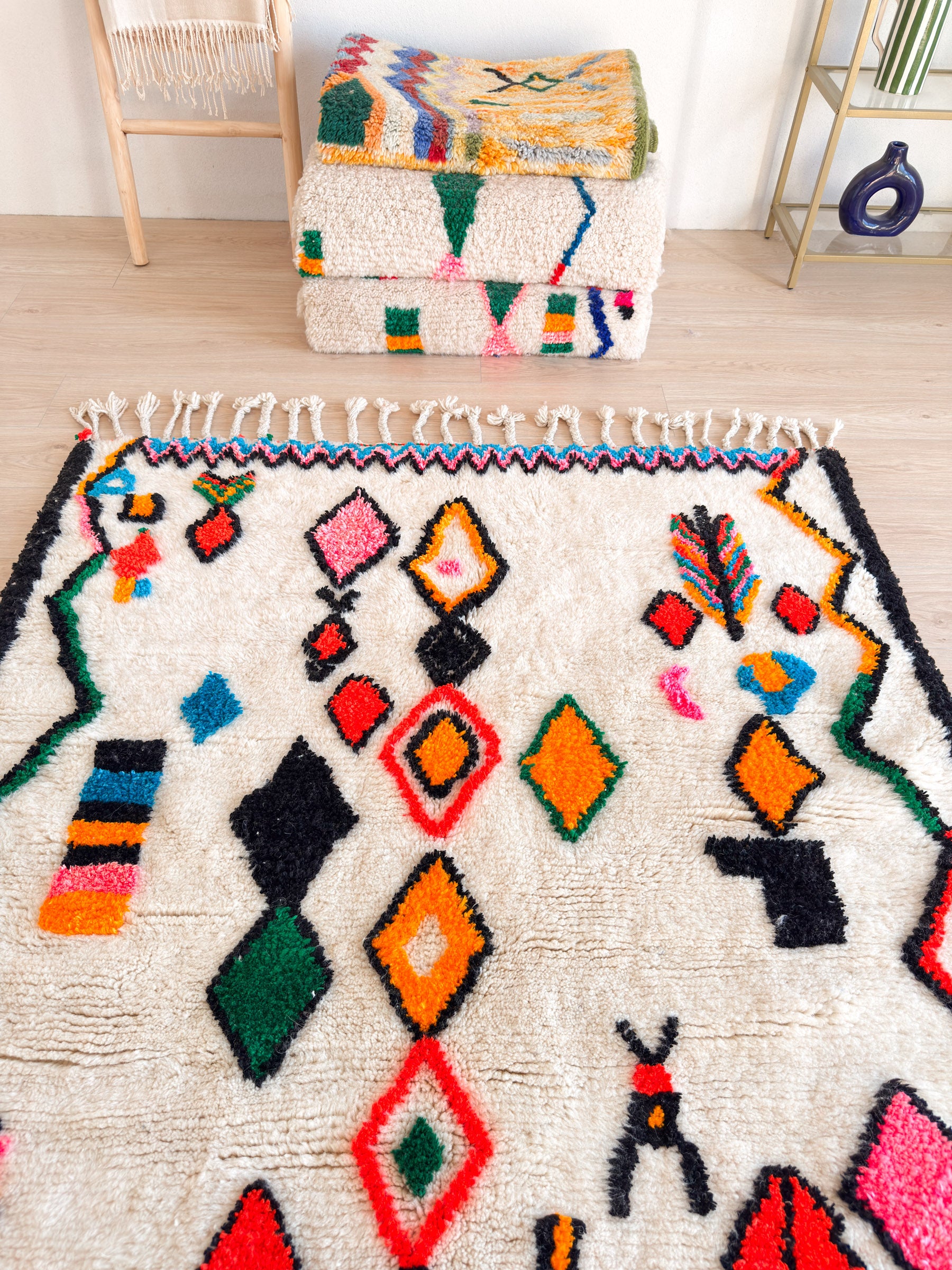 Kleurrijk Berber tapijt 147 x 223 cm - n°2417