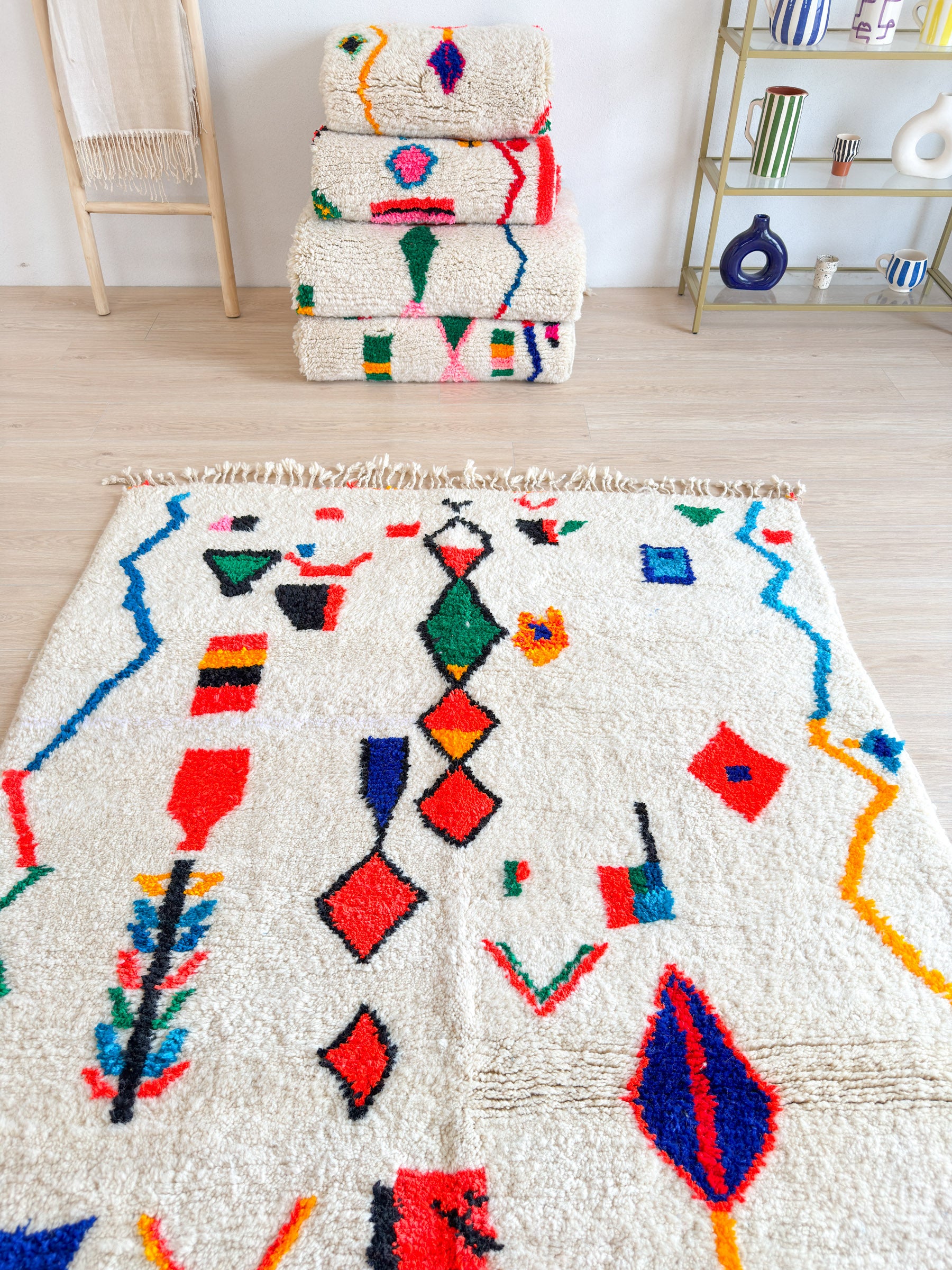 Colorful Berber carpet - n°1506