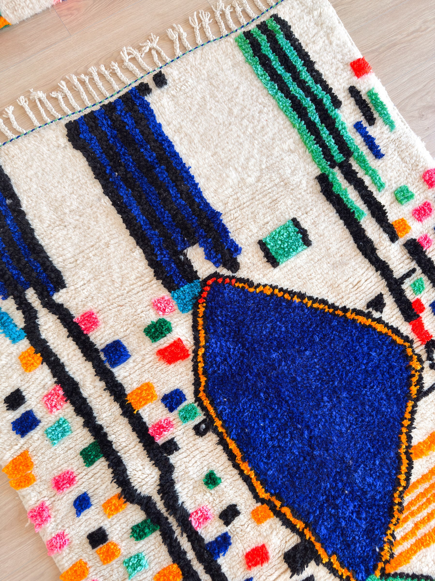 Bunter Berberteppich 142 x 219 cm - Nr. 2423