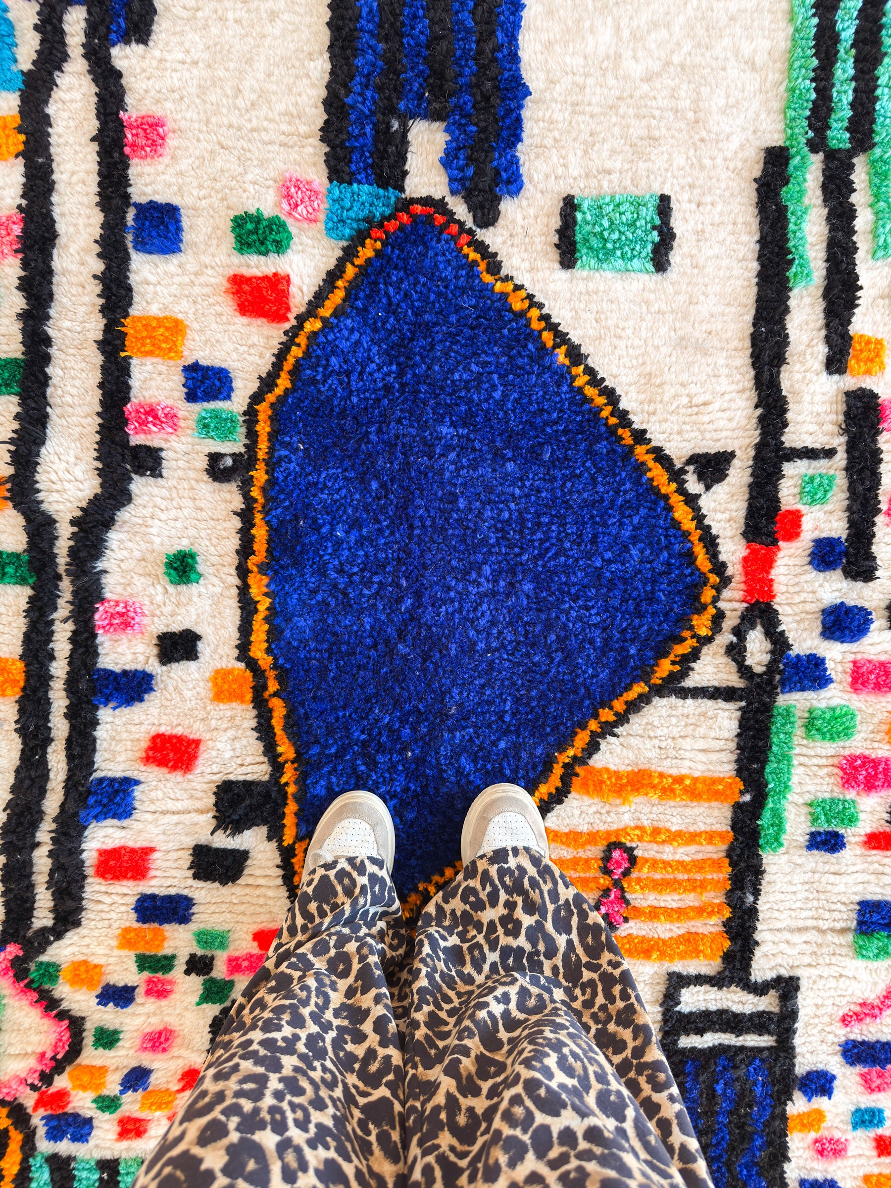 Colorful Berber rug 142 x 219 cm - No. 2423