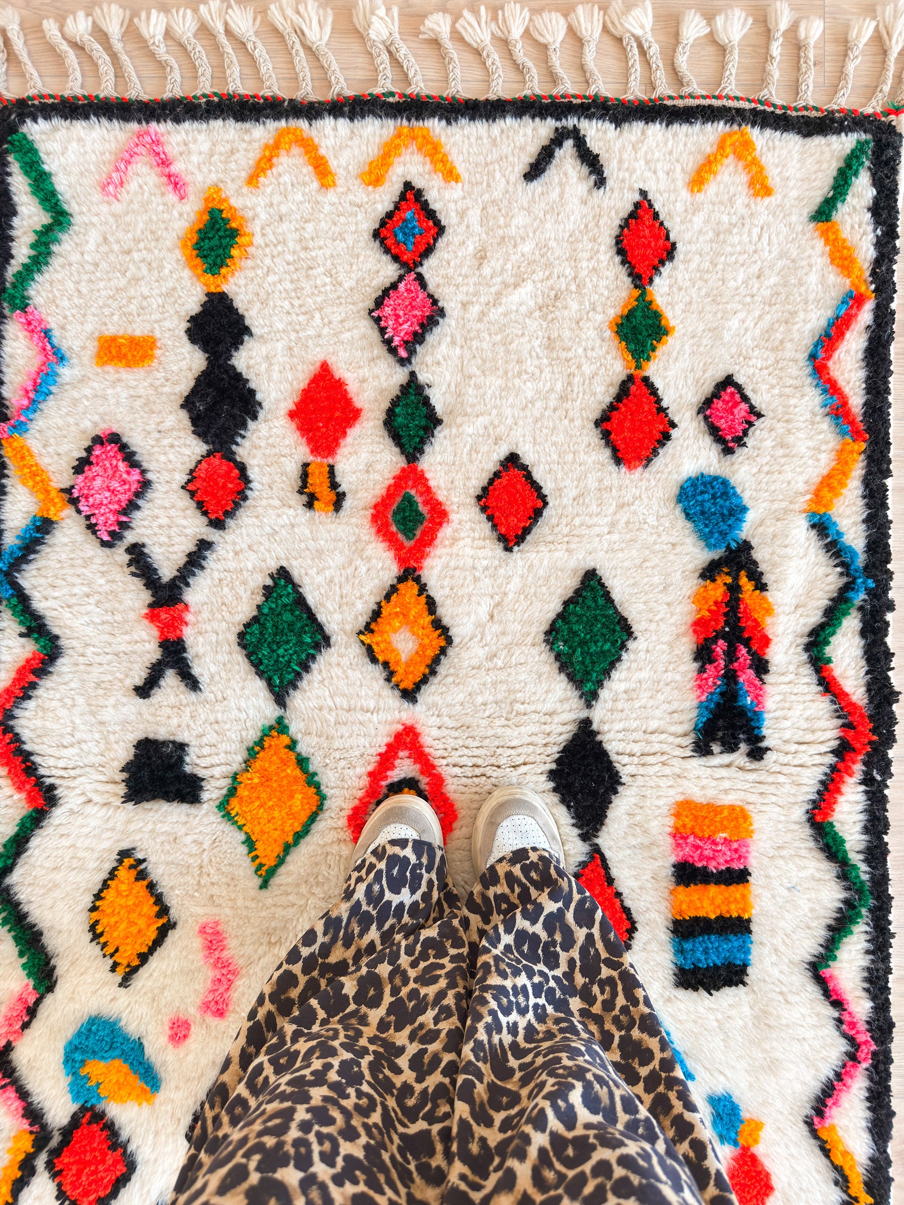 Kleurrijk Berber tapijt 104 x 170 cm - n°2444