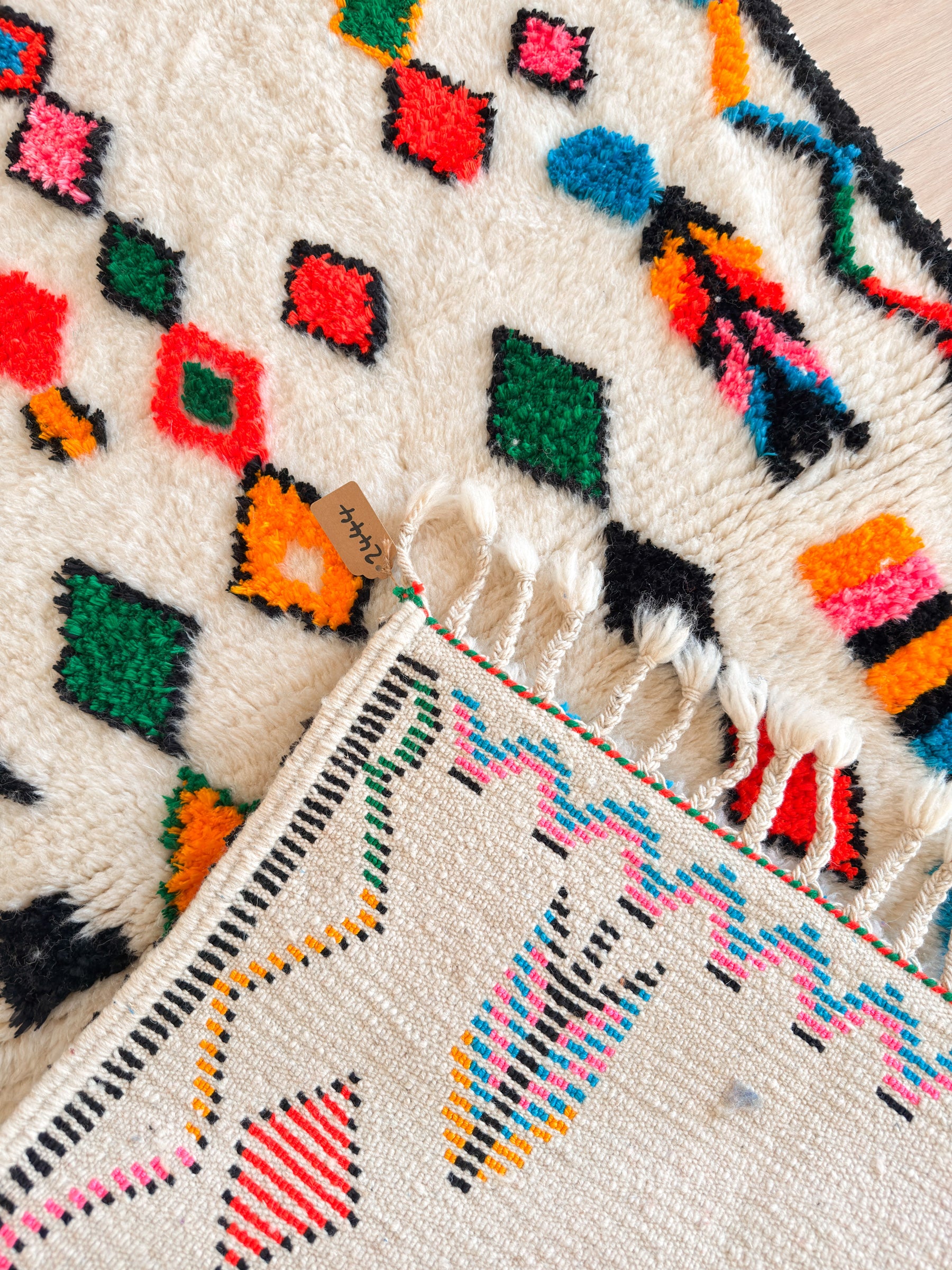 Bunter Berberteppich 104 x 170 cm - Nr. 2444