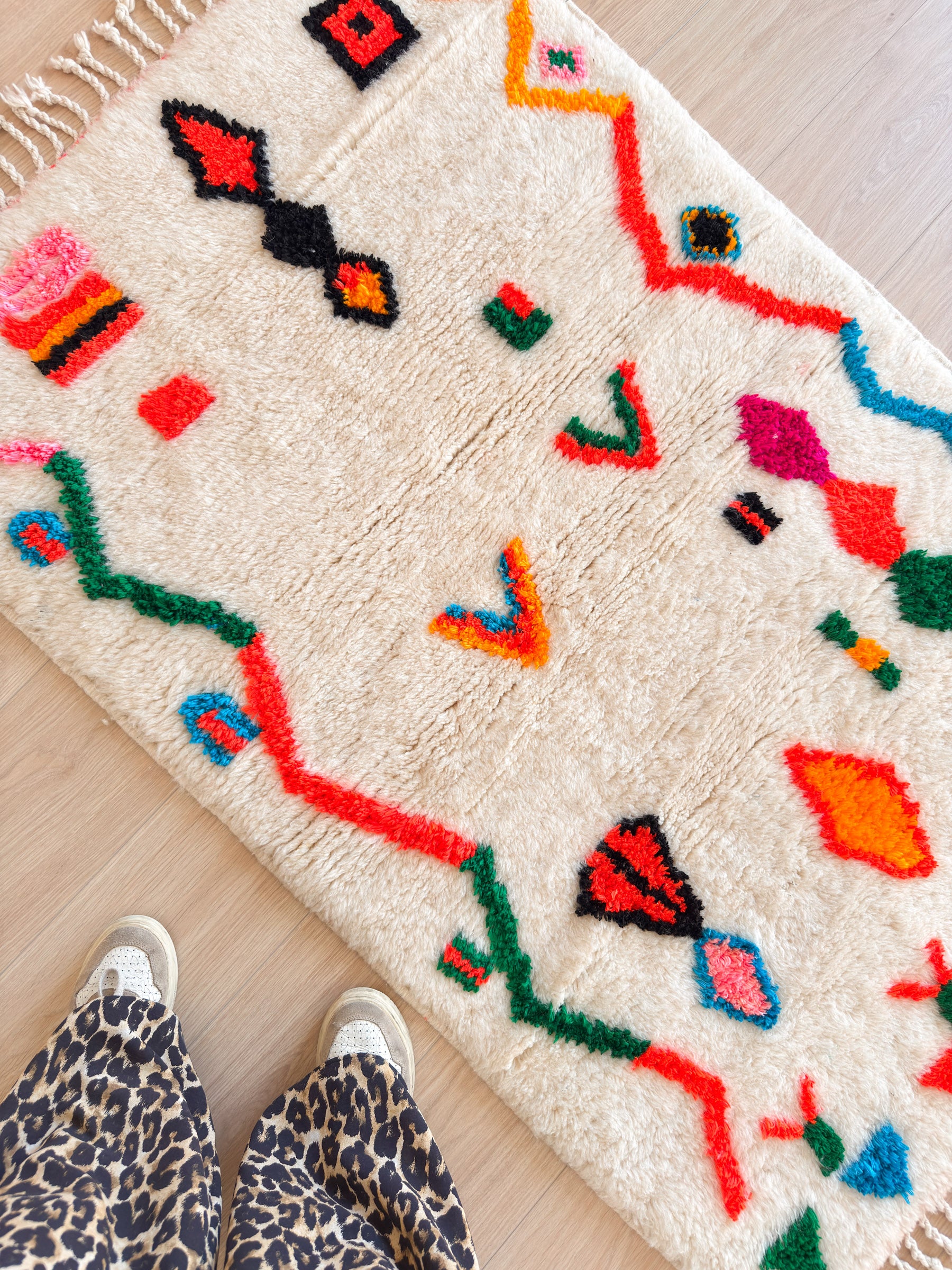 Bunter Berberteppich 99 x 169 cm - Nr. 2464