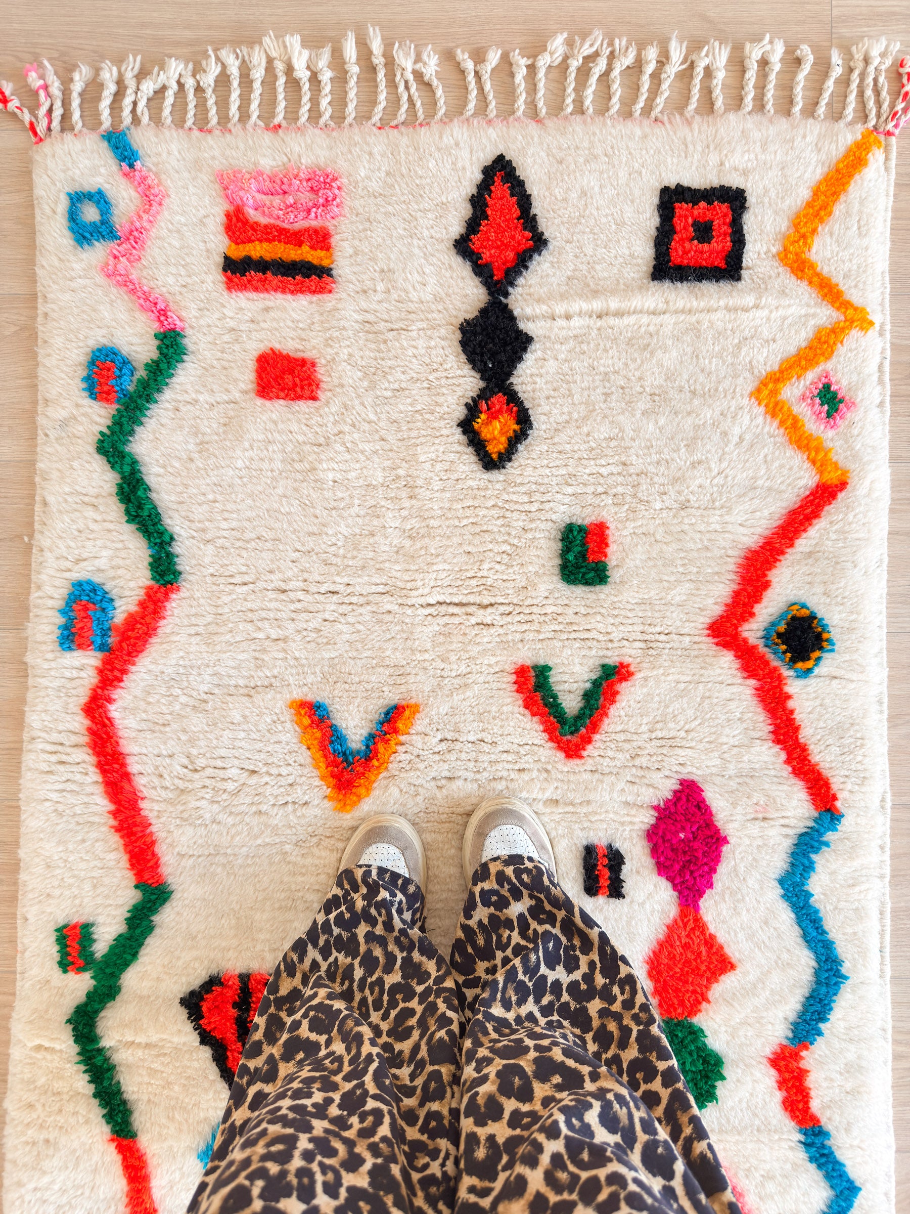 Bunter Berberteppich 99 x 169 cm - Nr. 2464