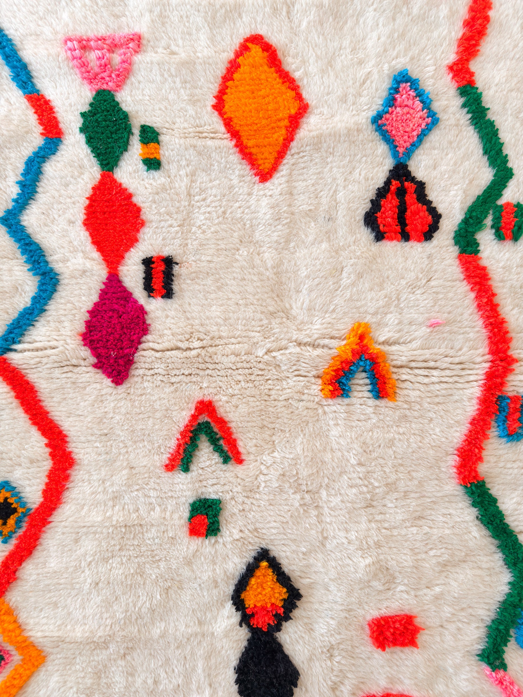 Bunter Berberteppich 96 x 176 cm - Nr. 2456