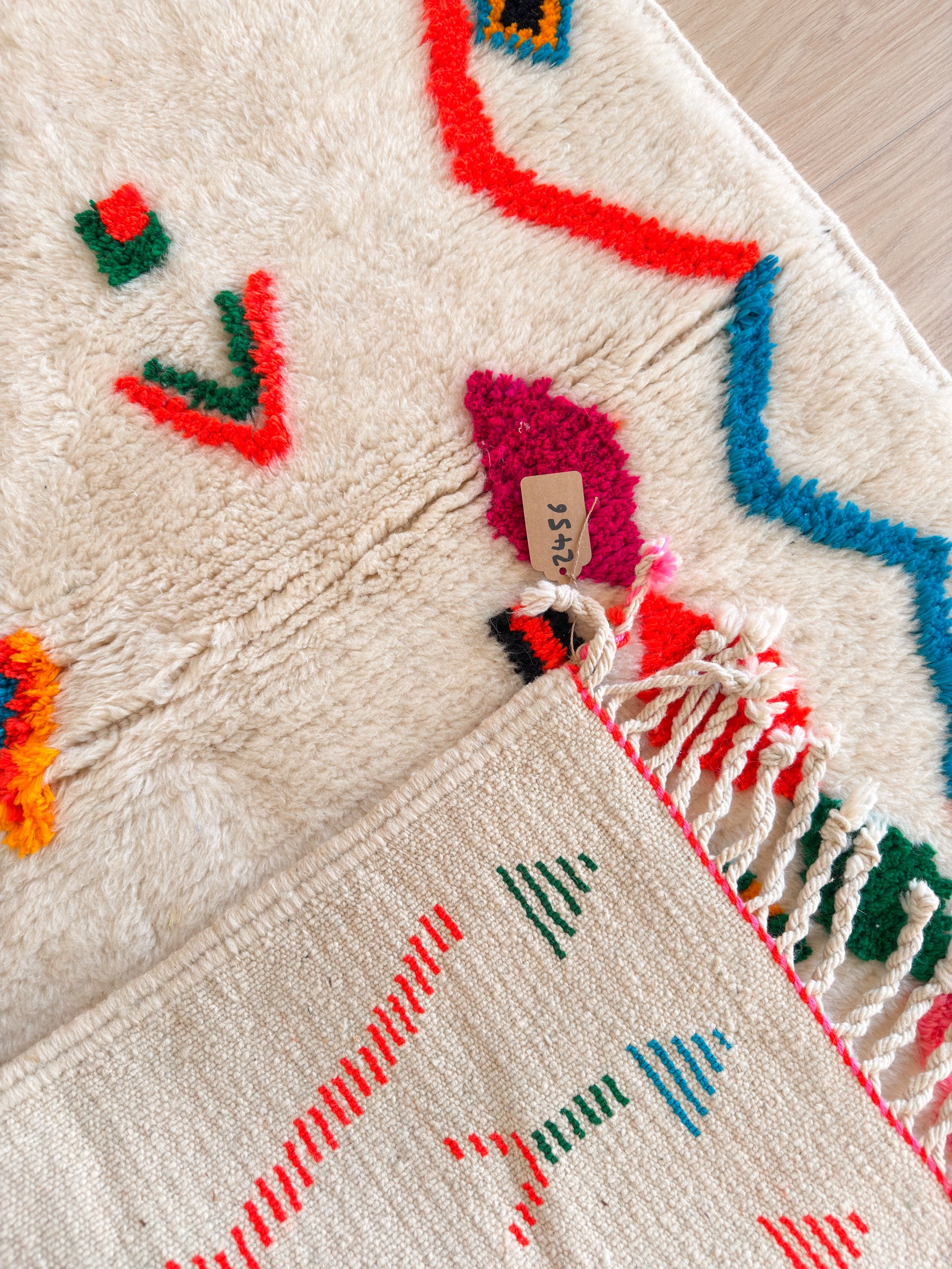 Bunter Berberteppich 96 x 176 cm - Nr. 2456