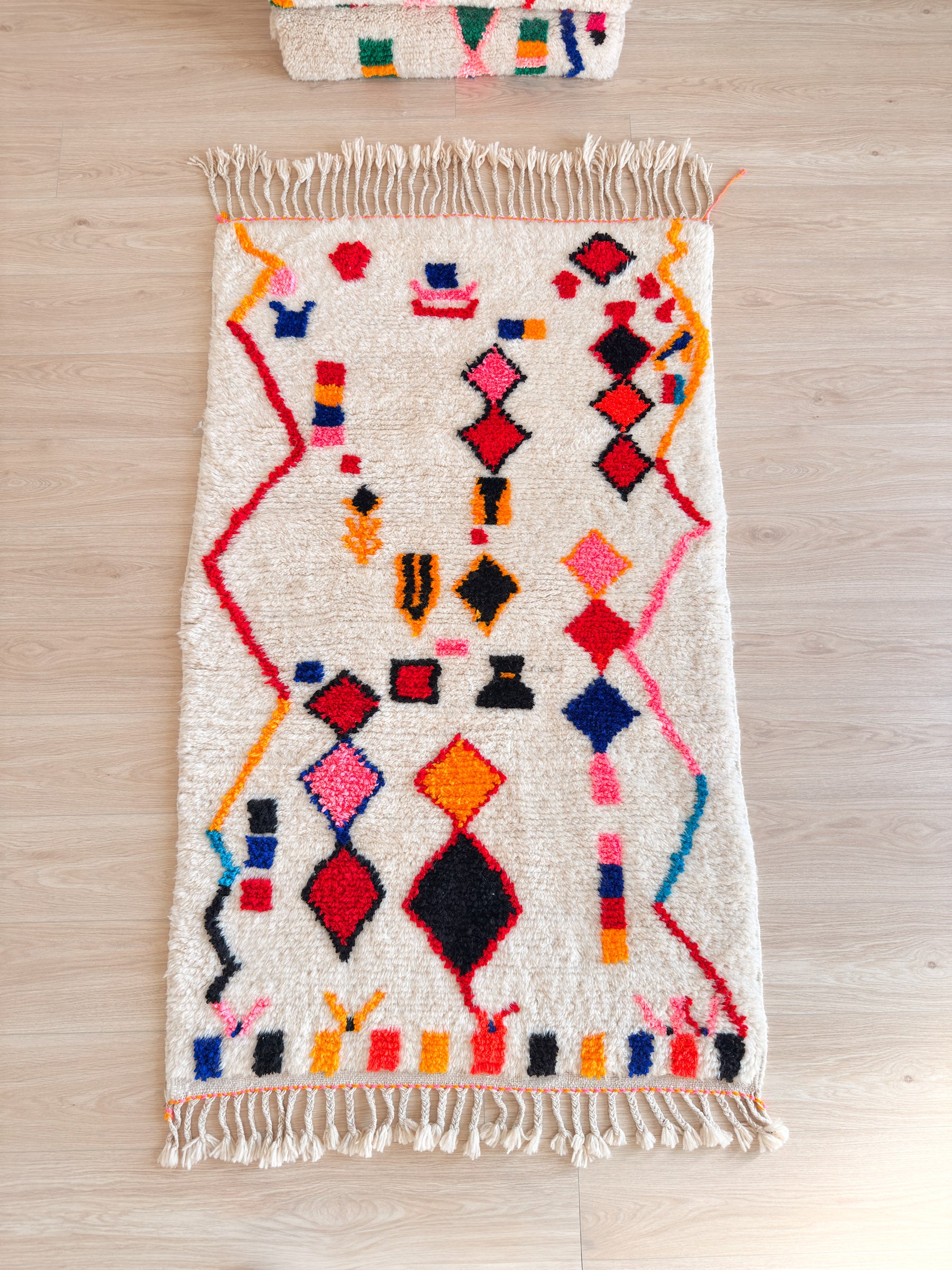 Bunter Berberteppich 110 x 199 cm - Nr. 2462