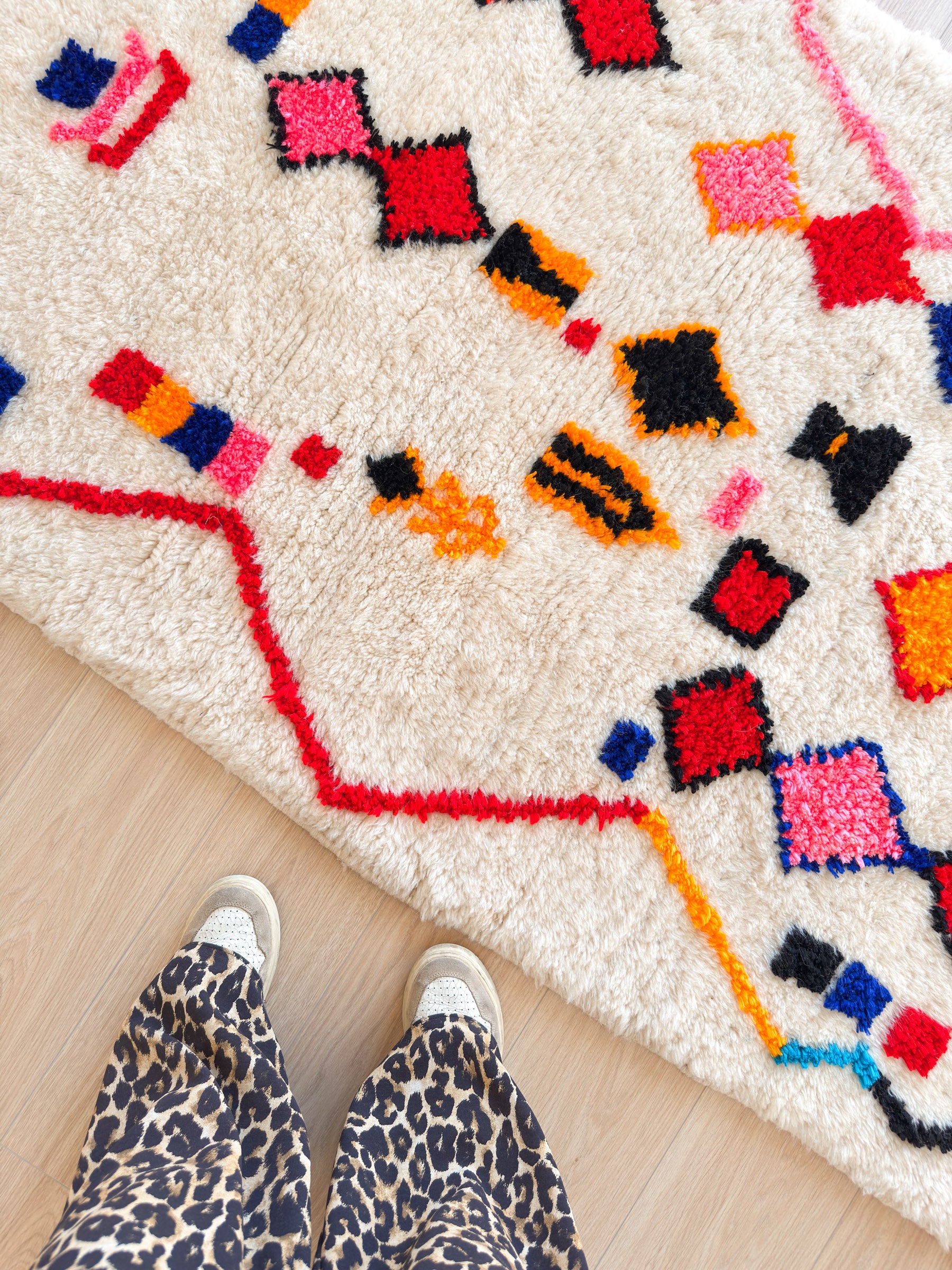 Bunter Berberteppich 110 x 199 cm - Nr. 2462