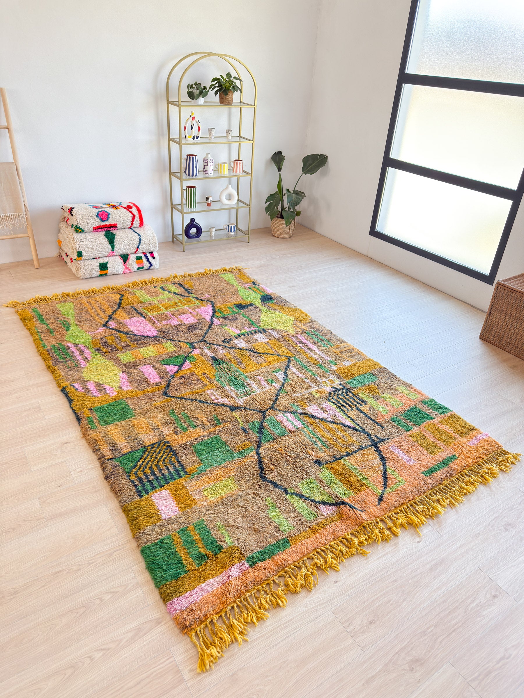 Farbenfroher Berberteppich 202 x 321 cm - Nr. 2097