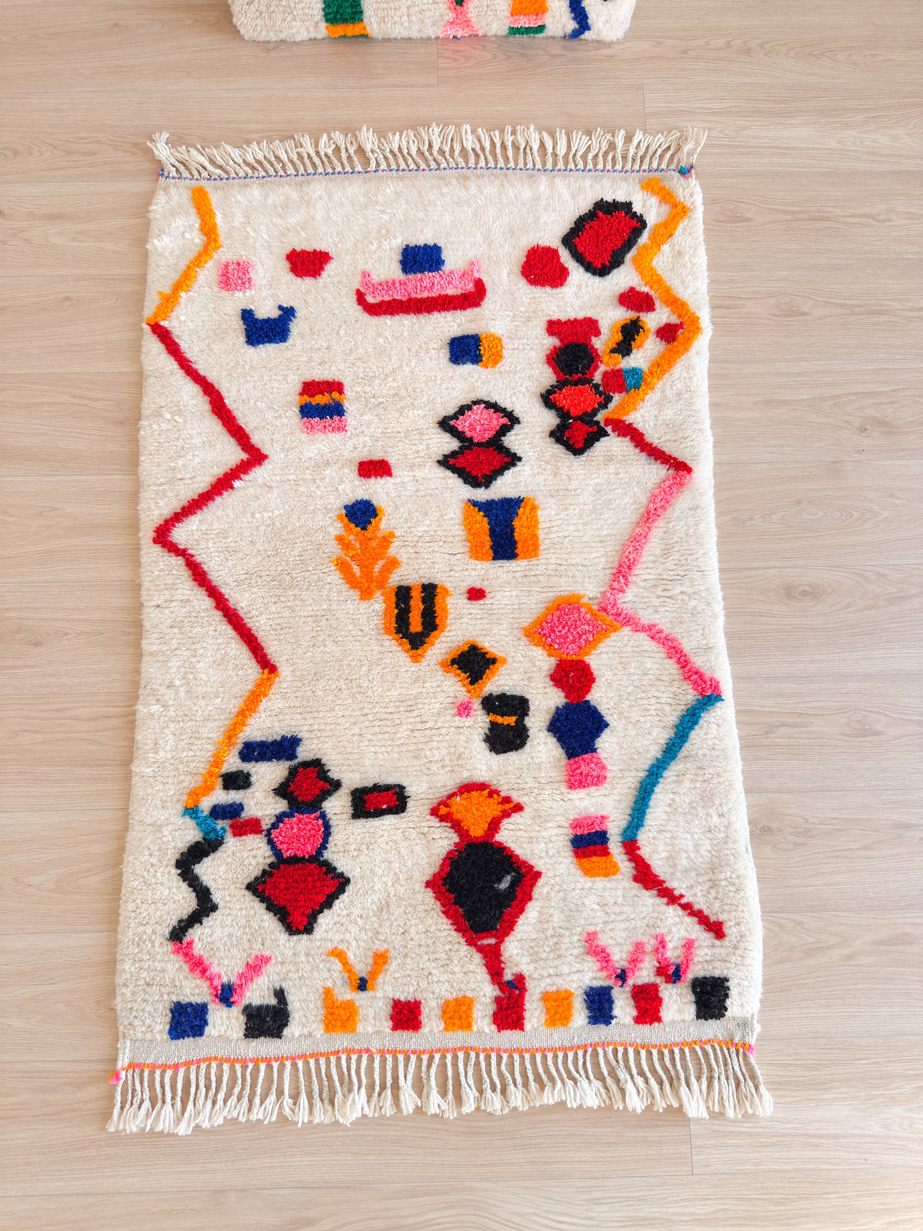 Färgglad berbermatta 100 x 169 cm - n°2465