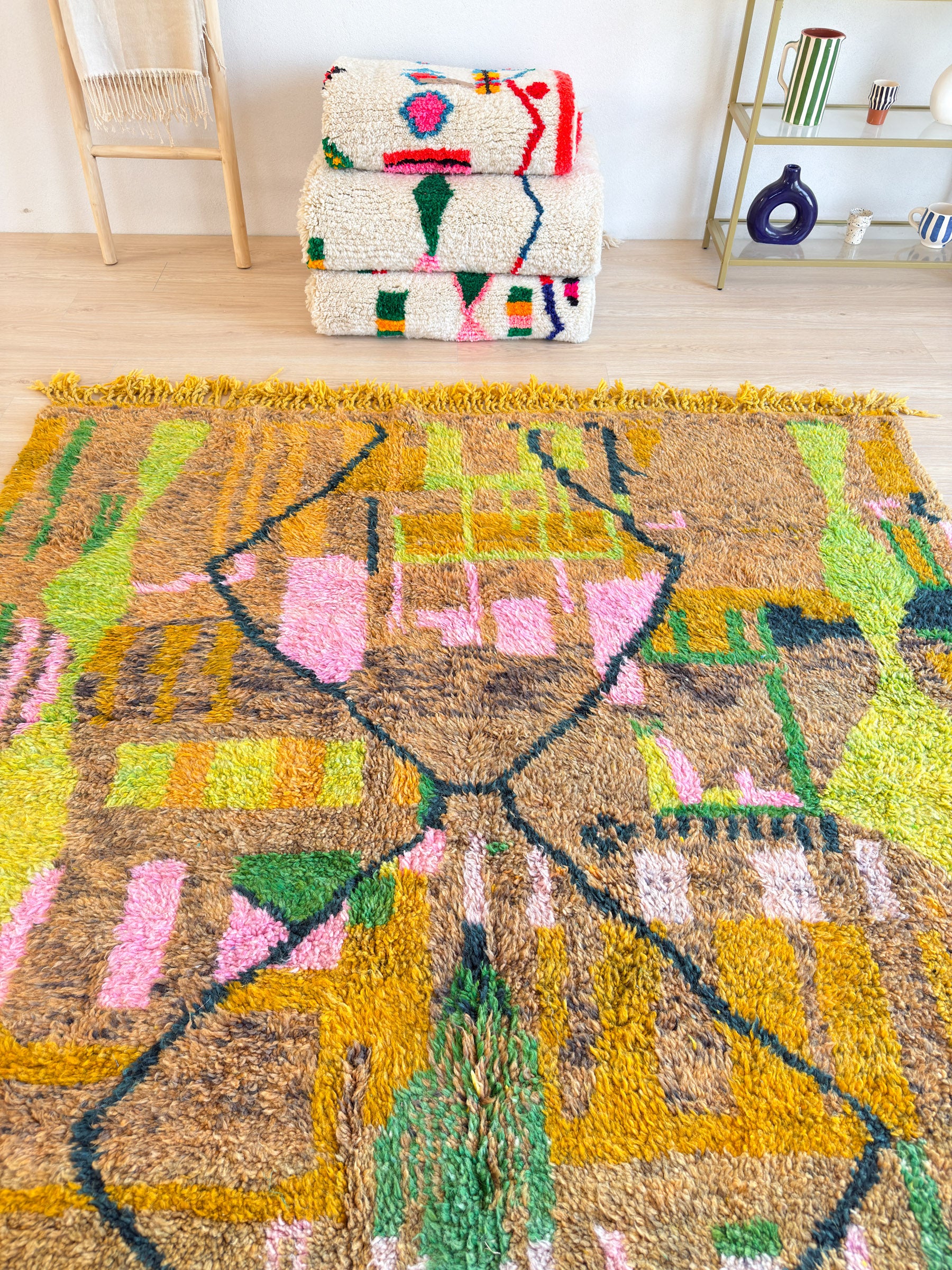 Farbenfroher Berberteppich 202 x 321 cm - Nr. 2097