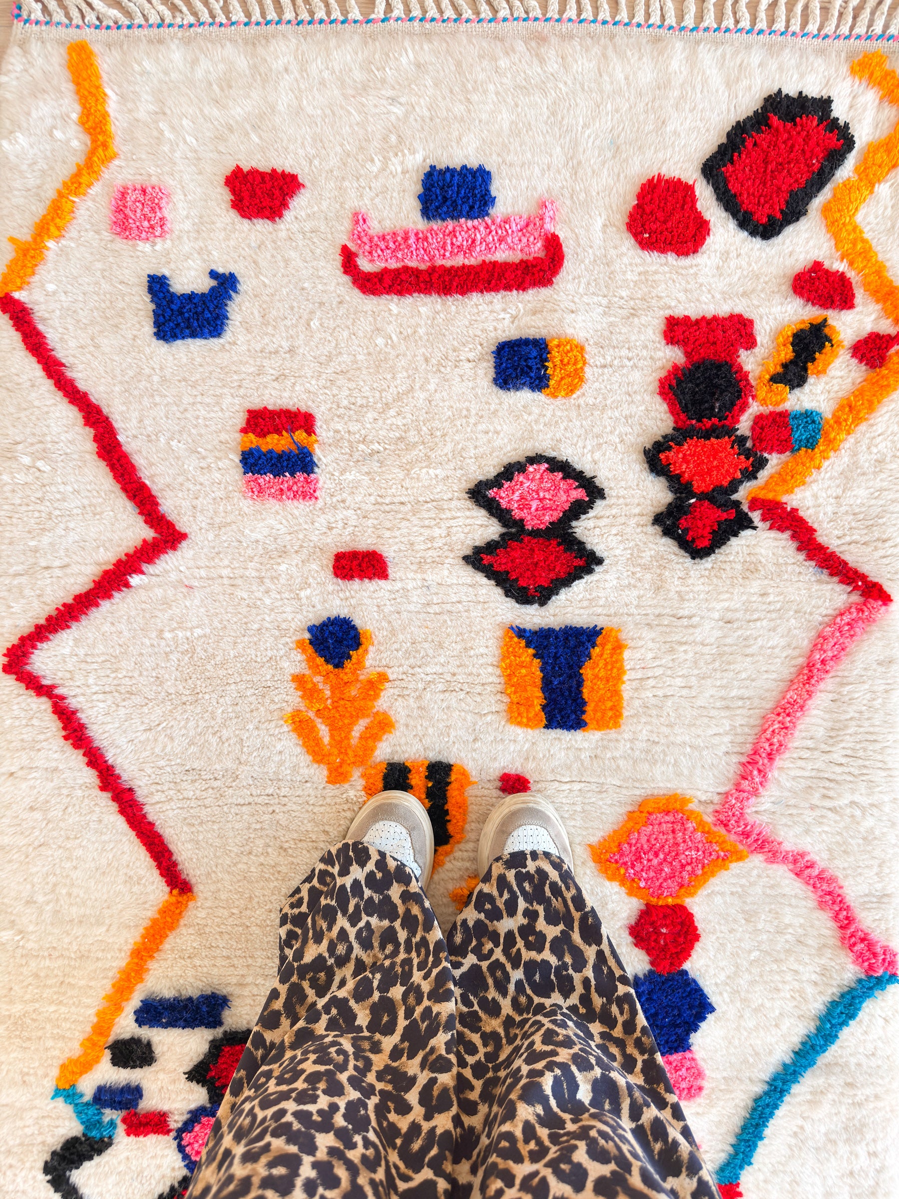 Colorful Berber rug 100 x 169 cm - No. 2465