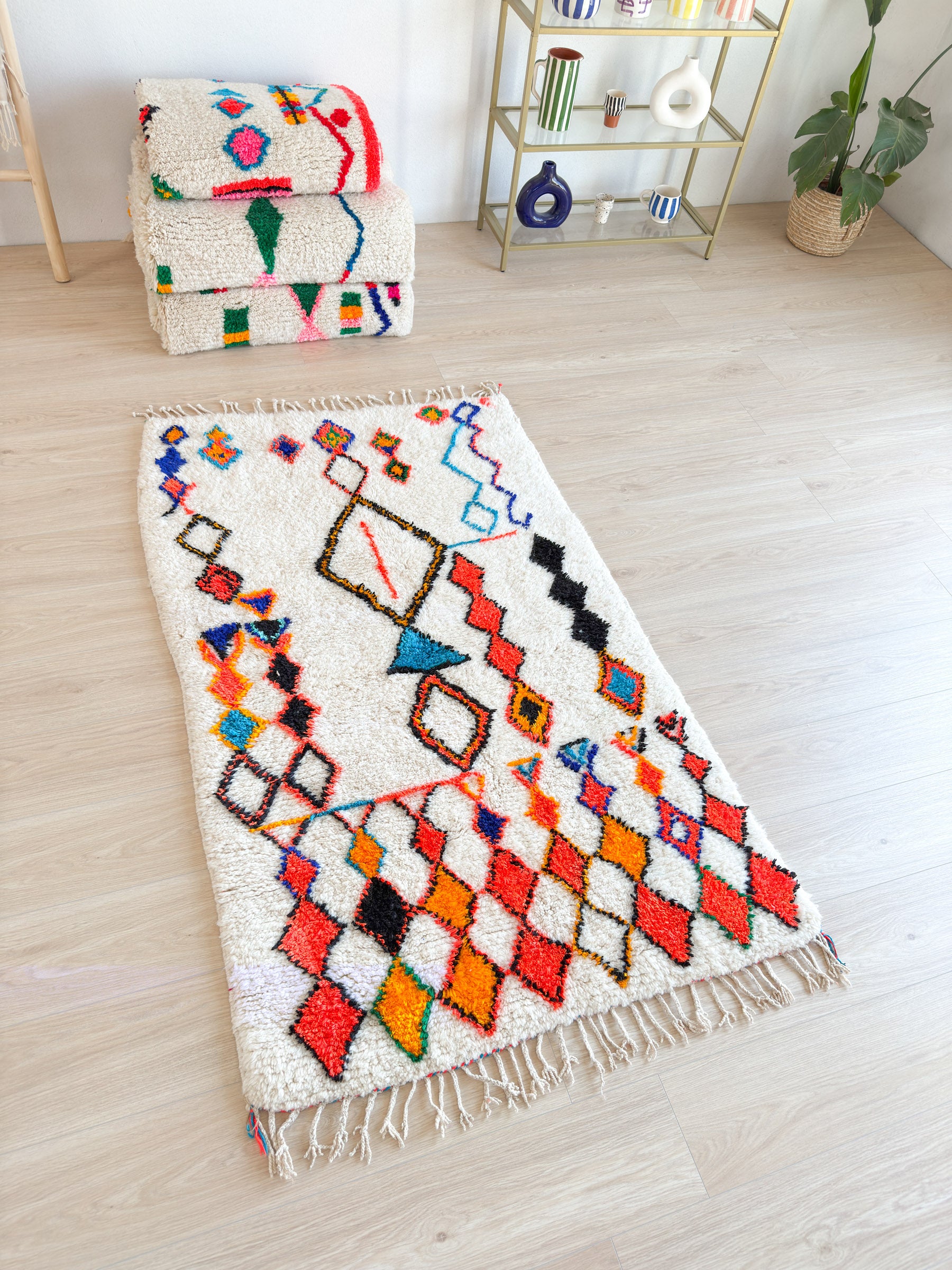 Colorful Berber rug 108 x 189 cm - n°2005