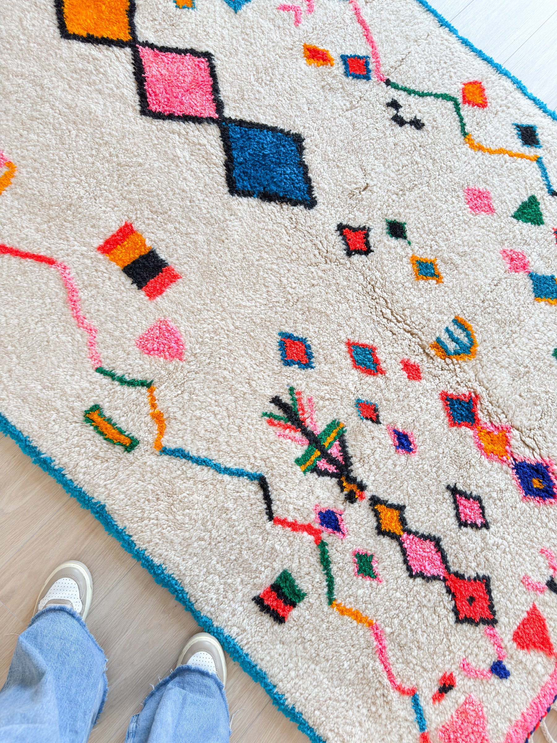 Farbenfroher Berberteppich 155 x 269 cm - Nr. 1956