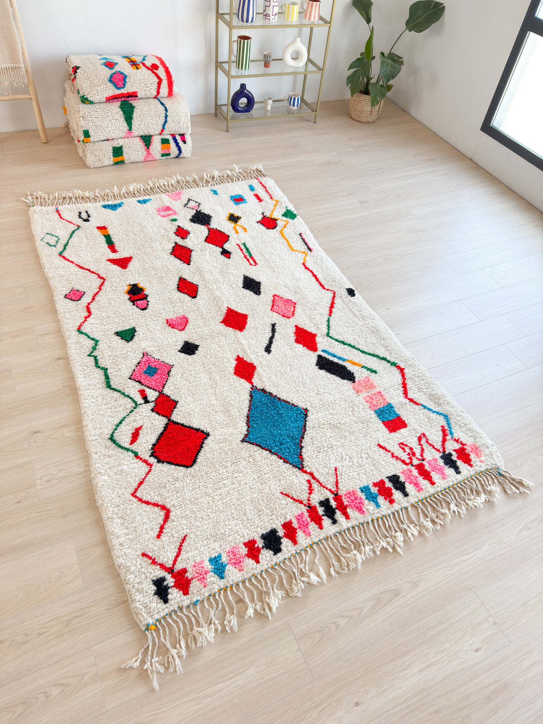 Colorful Berber rug 158 x 271 cm - n°1604