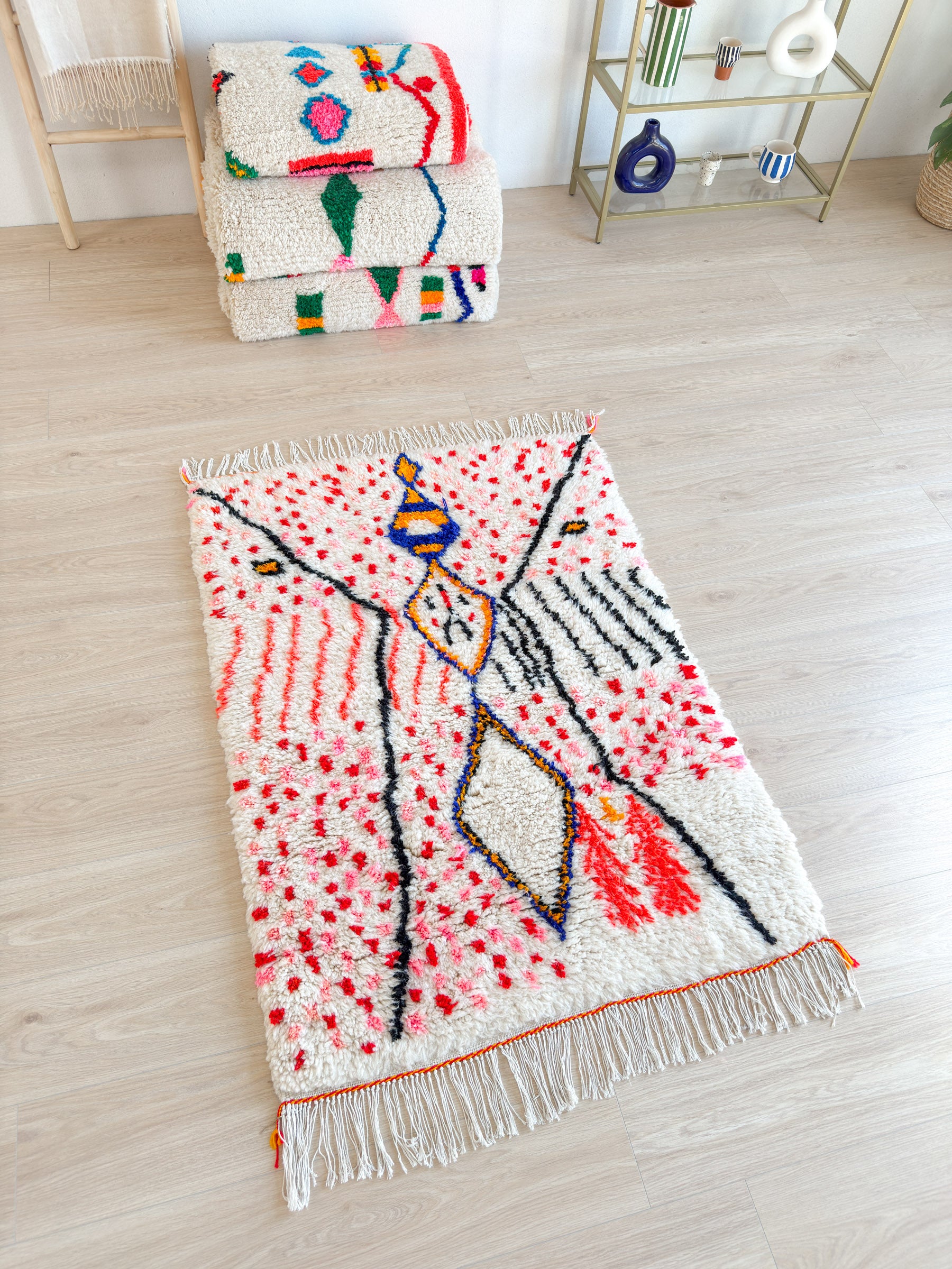 Colorful Berber rug 103 x 160 cm - no. 2138