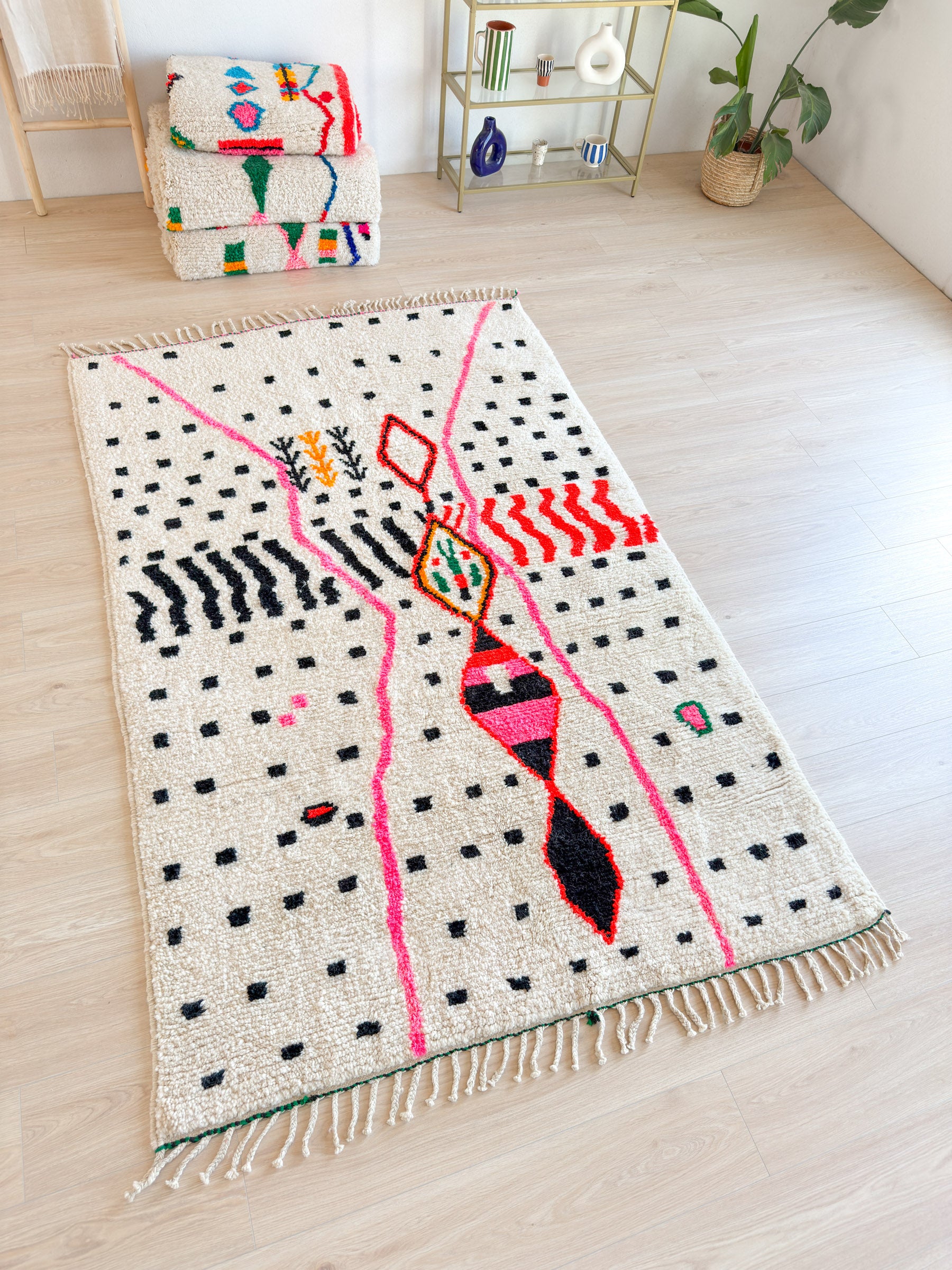 Bunter Berberteppich 158 x 267 cm - Nr. 2176