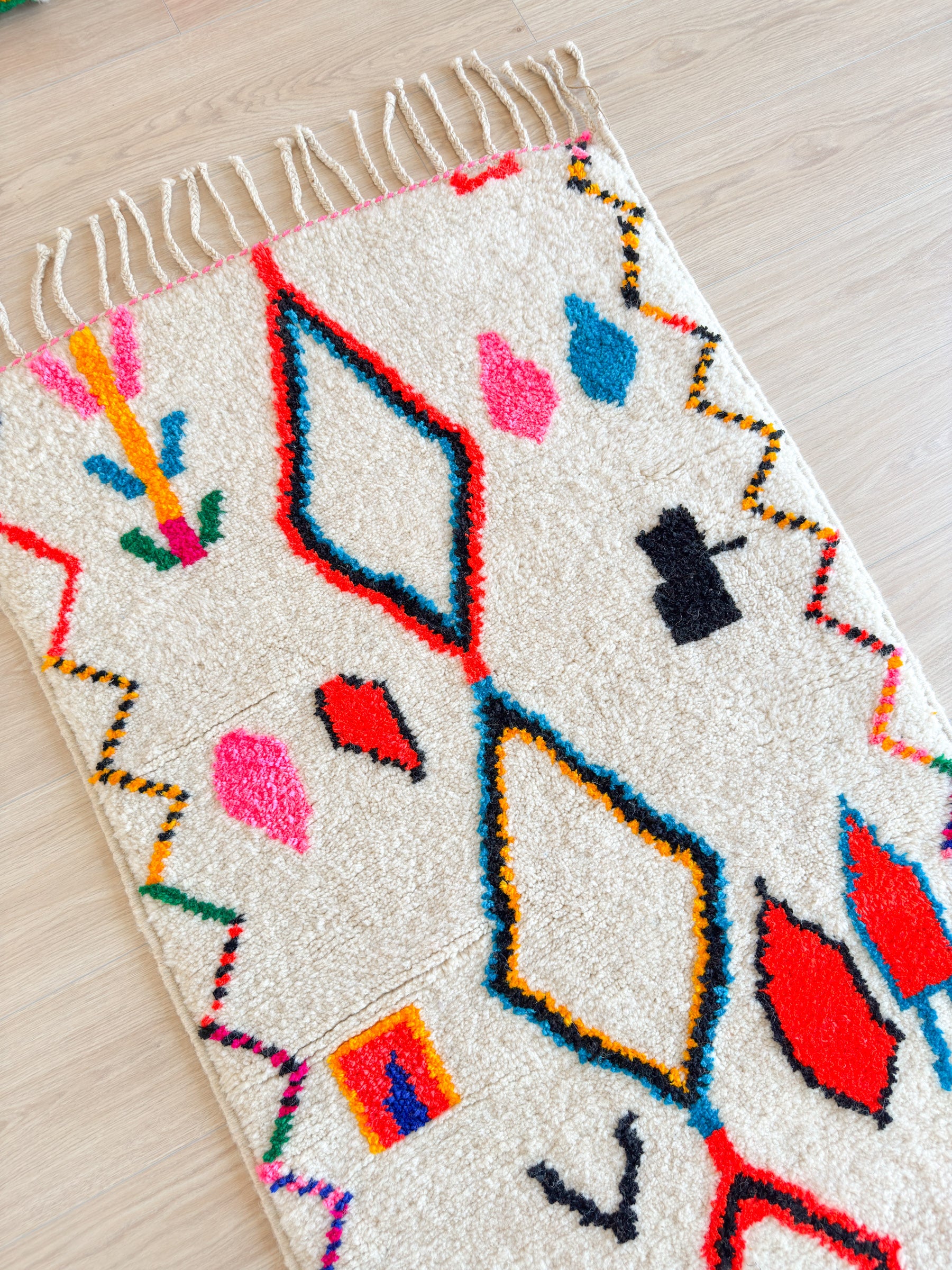 Tapis de couloir berbère coloré 86 x 277 cm - n°2181