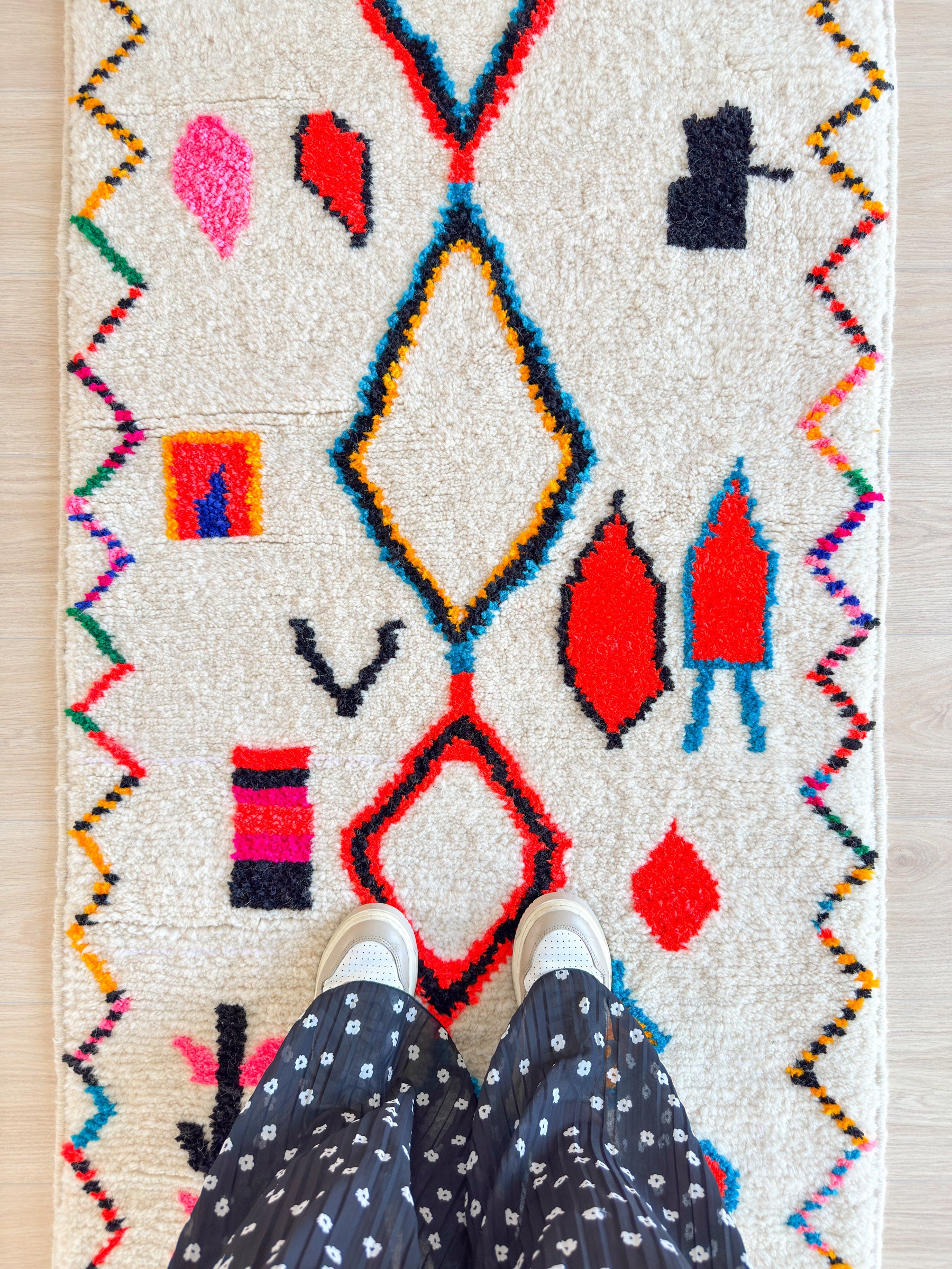 Tapis de couloir berbère coloré 86 x 277 cm - n°2181
