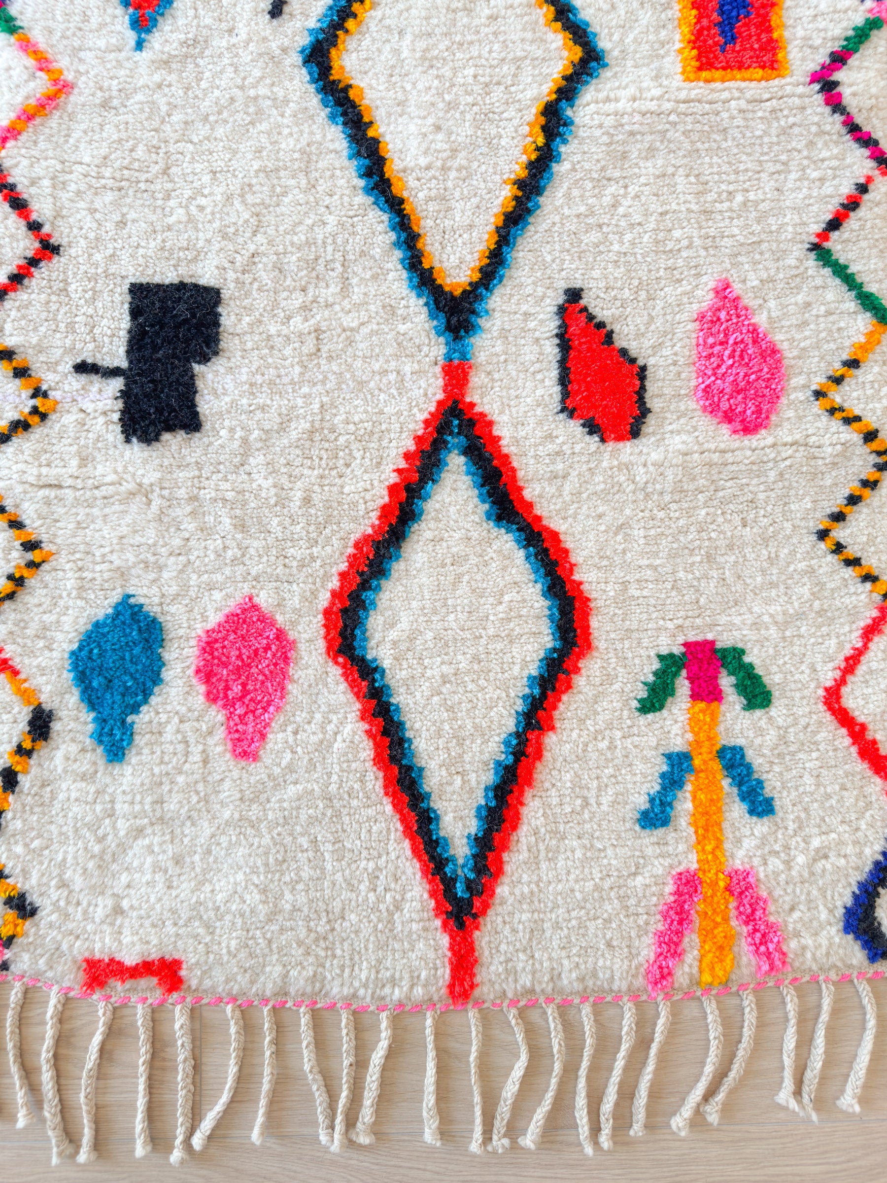 Tapis de couloir berbère coloré 86 x 277 cm - n°2181