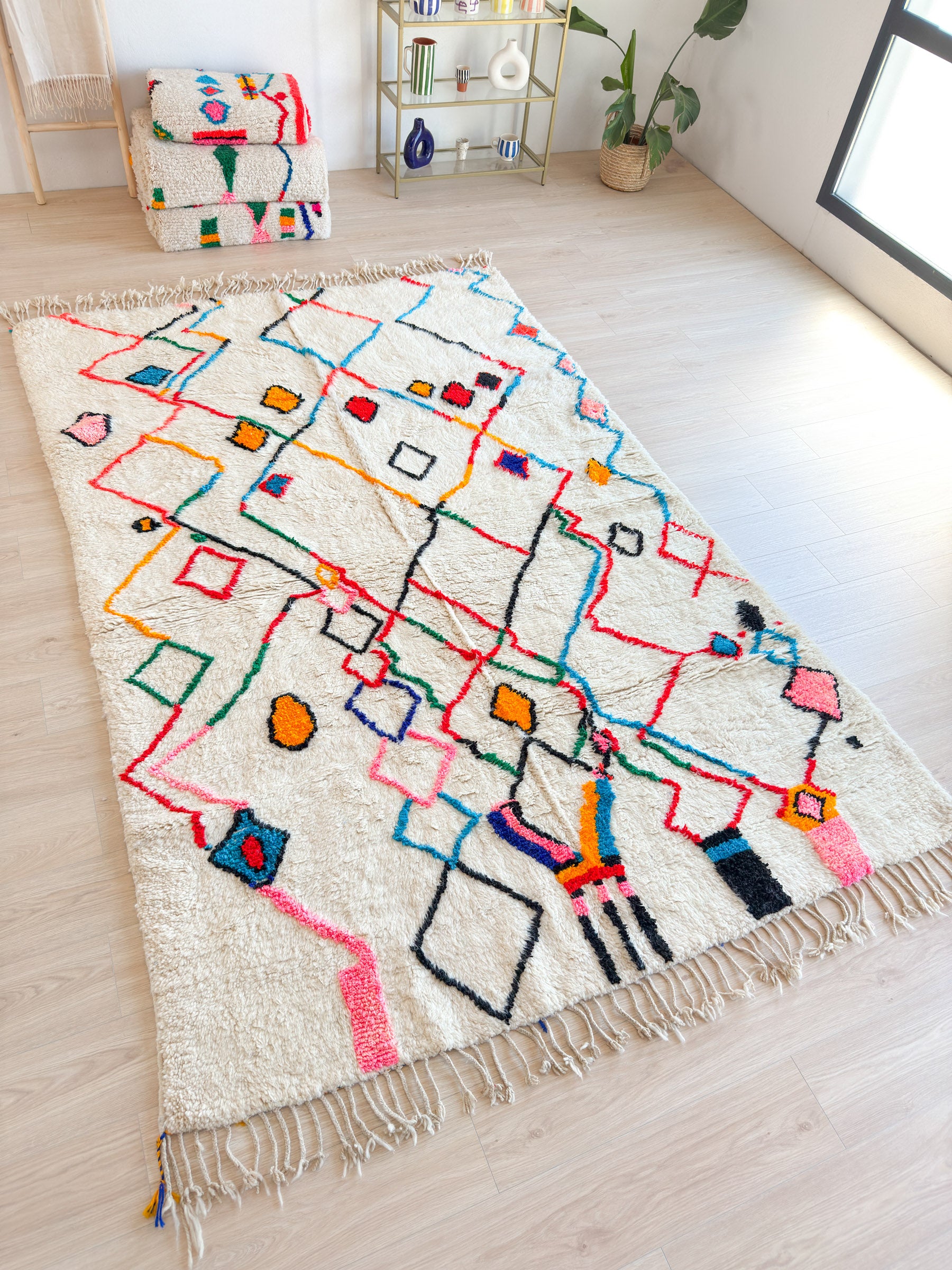 Tapis berbère coloré 195 x 322 cm - n°1422