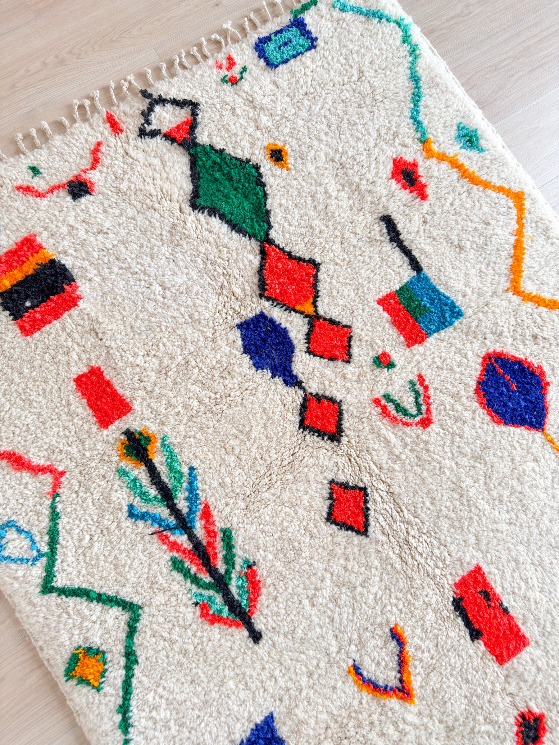 Farbenfroher Berberteppich 146 x 269 cm - Nr. 2113