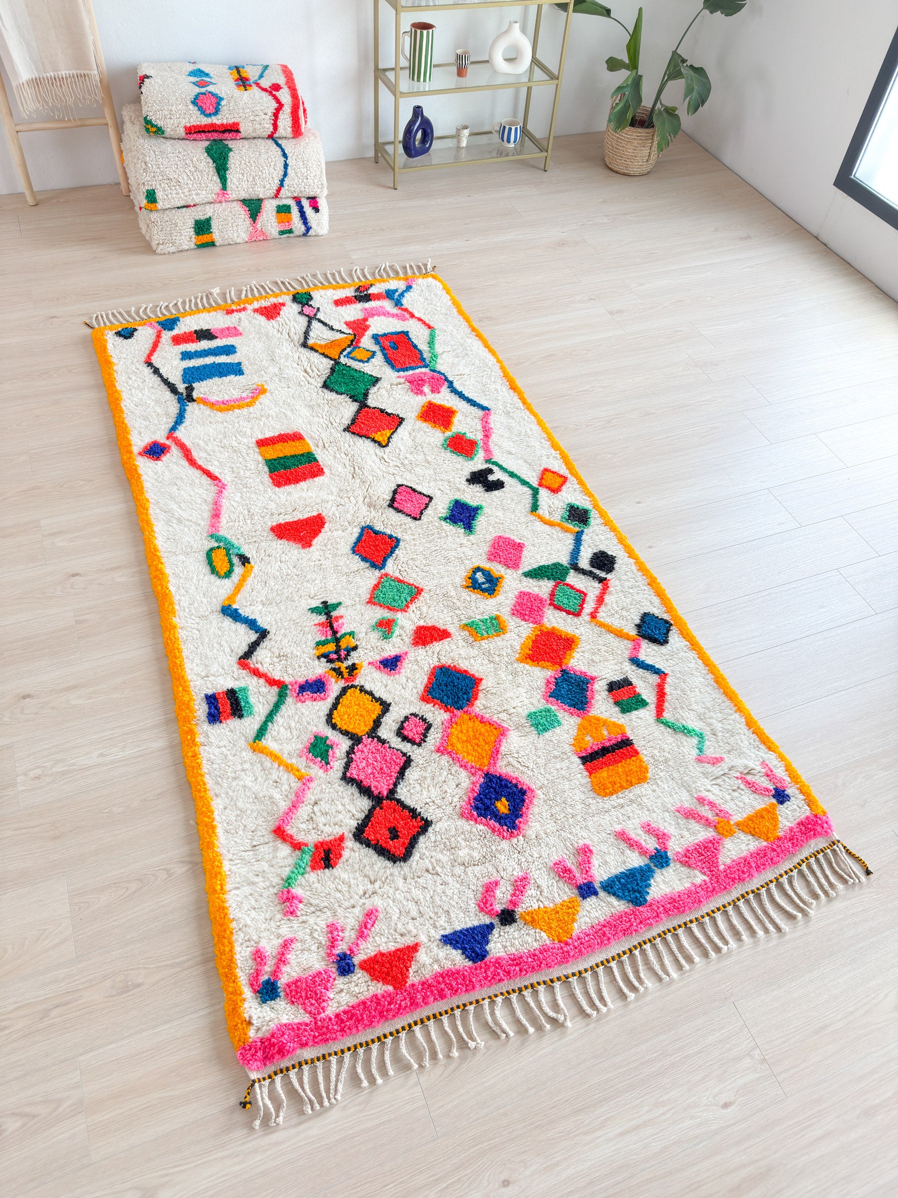 Colorful Berber rug 143 x 297 cm - no. 2145