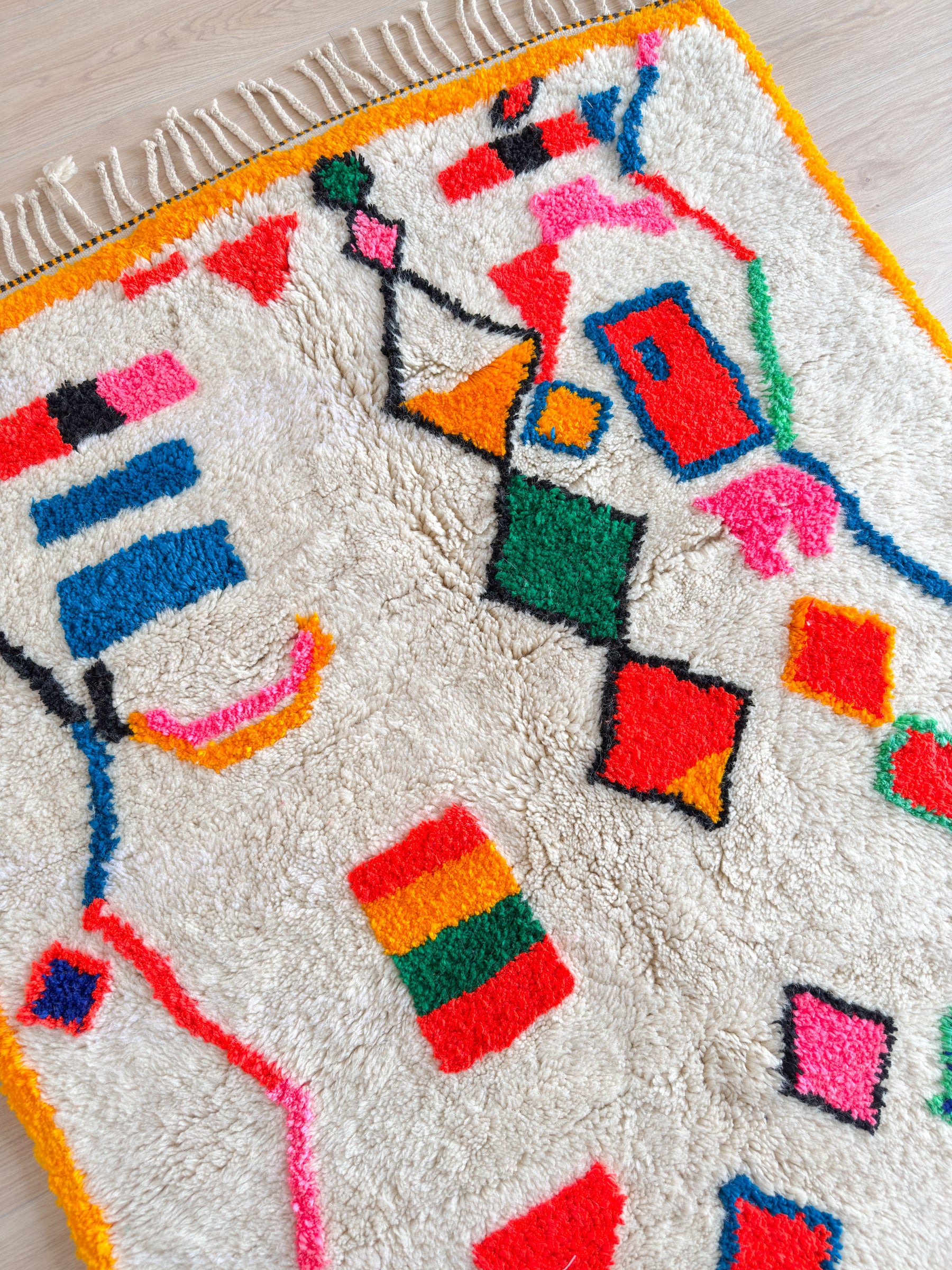 Bunter Berberteppich 143 x 297 cm - Nr. 2145