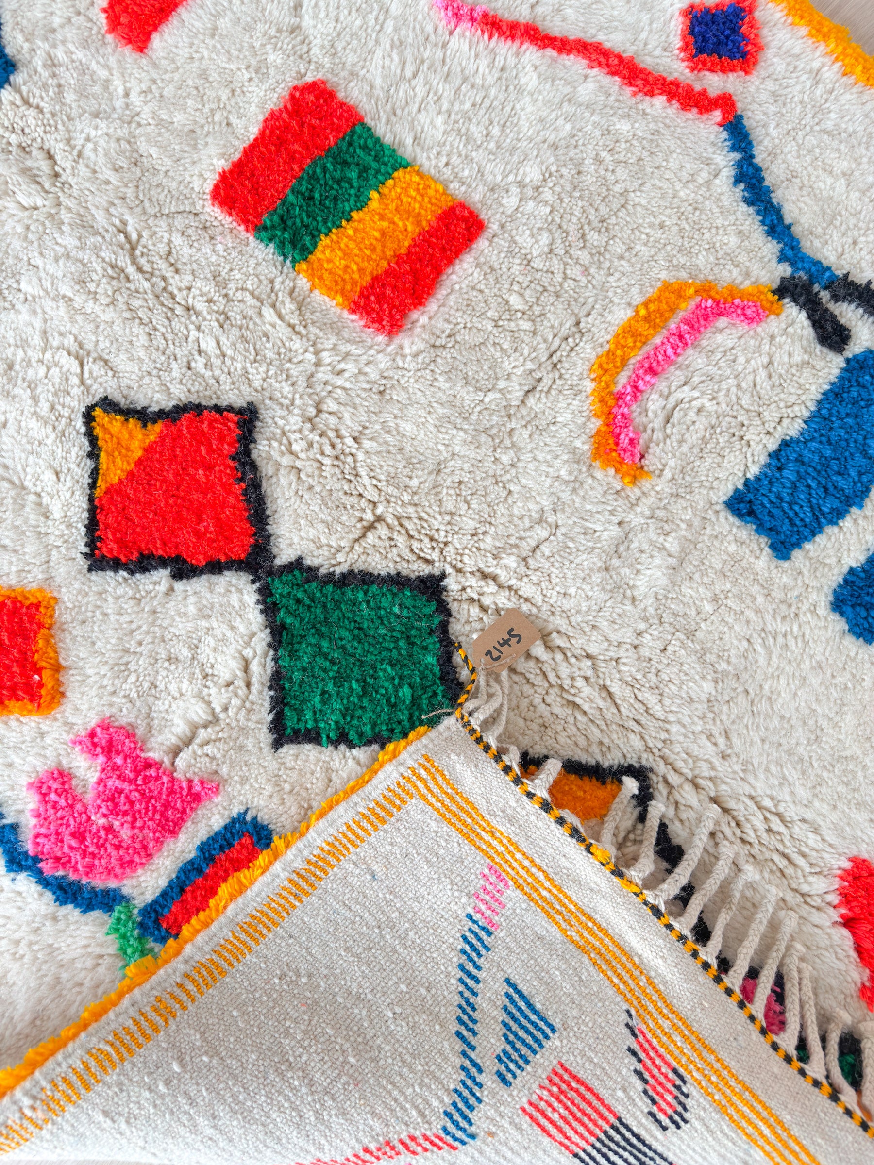 Colorful Berber rug 143 x 297 cm - no. 2145