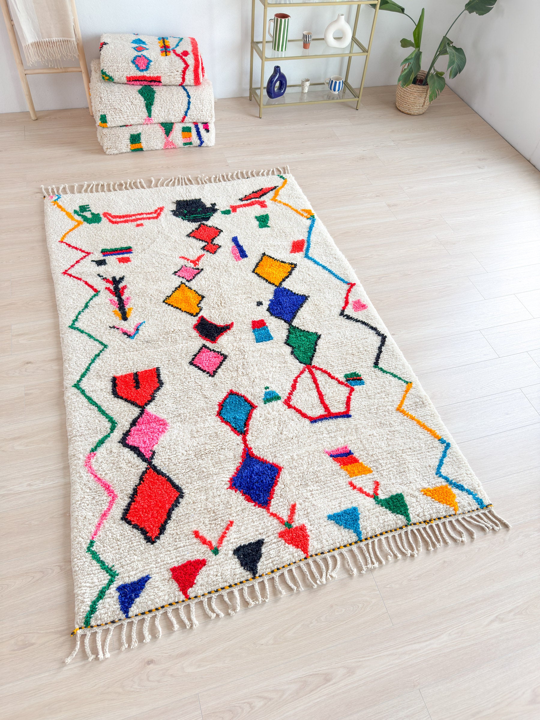 Colorful Berber rug 159 x 261 cm - no. 2197