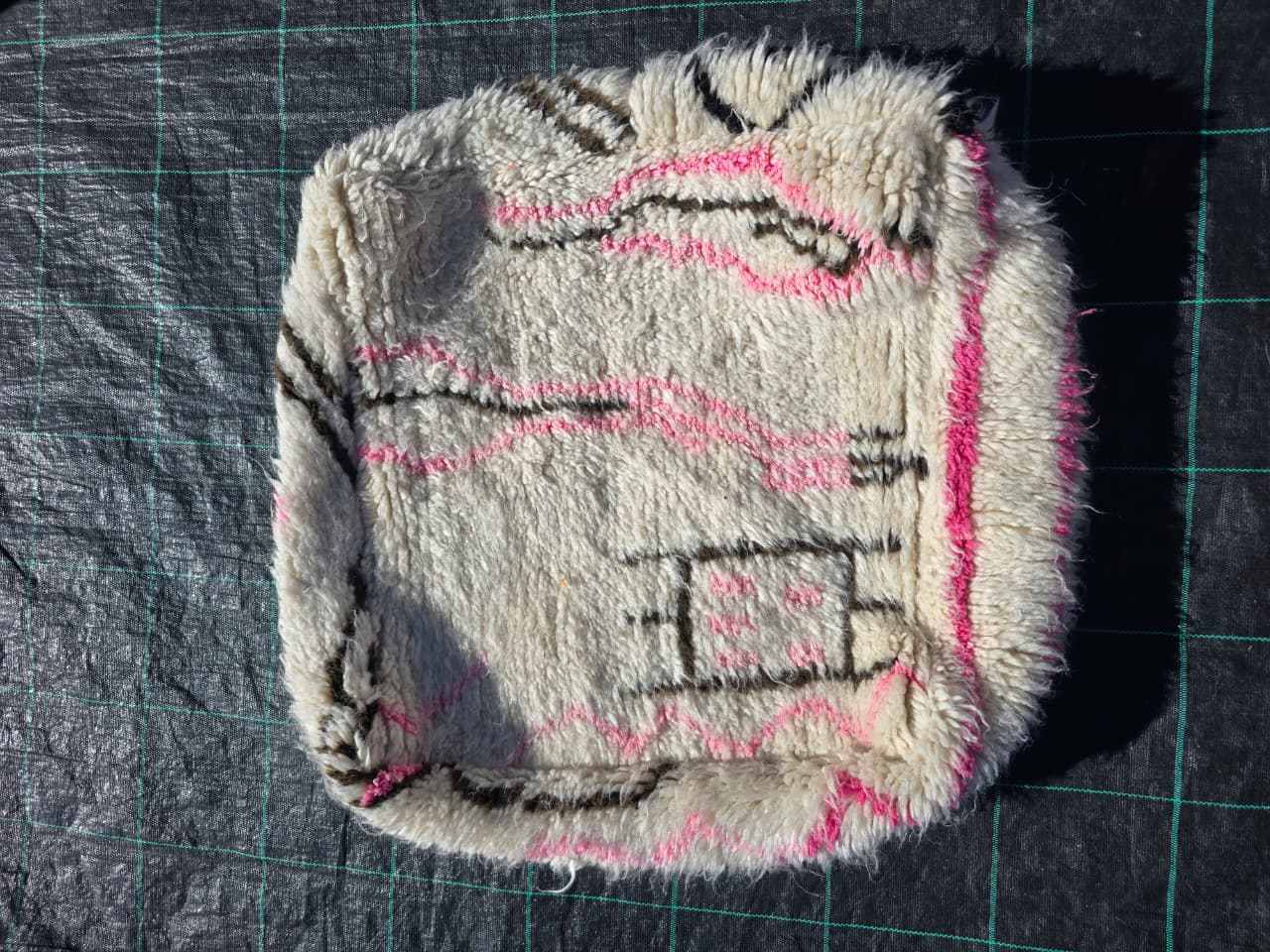 Marokkalainen Rahi, värikkäs berberirahi - 60 x 60 cm - n°107