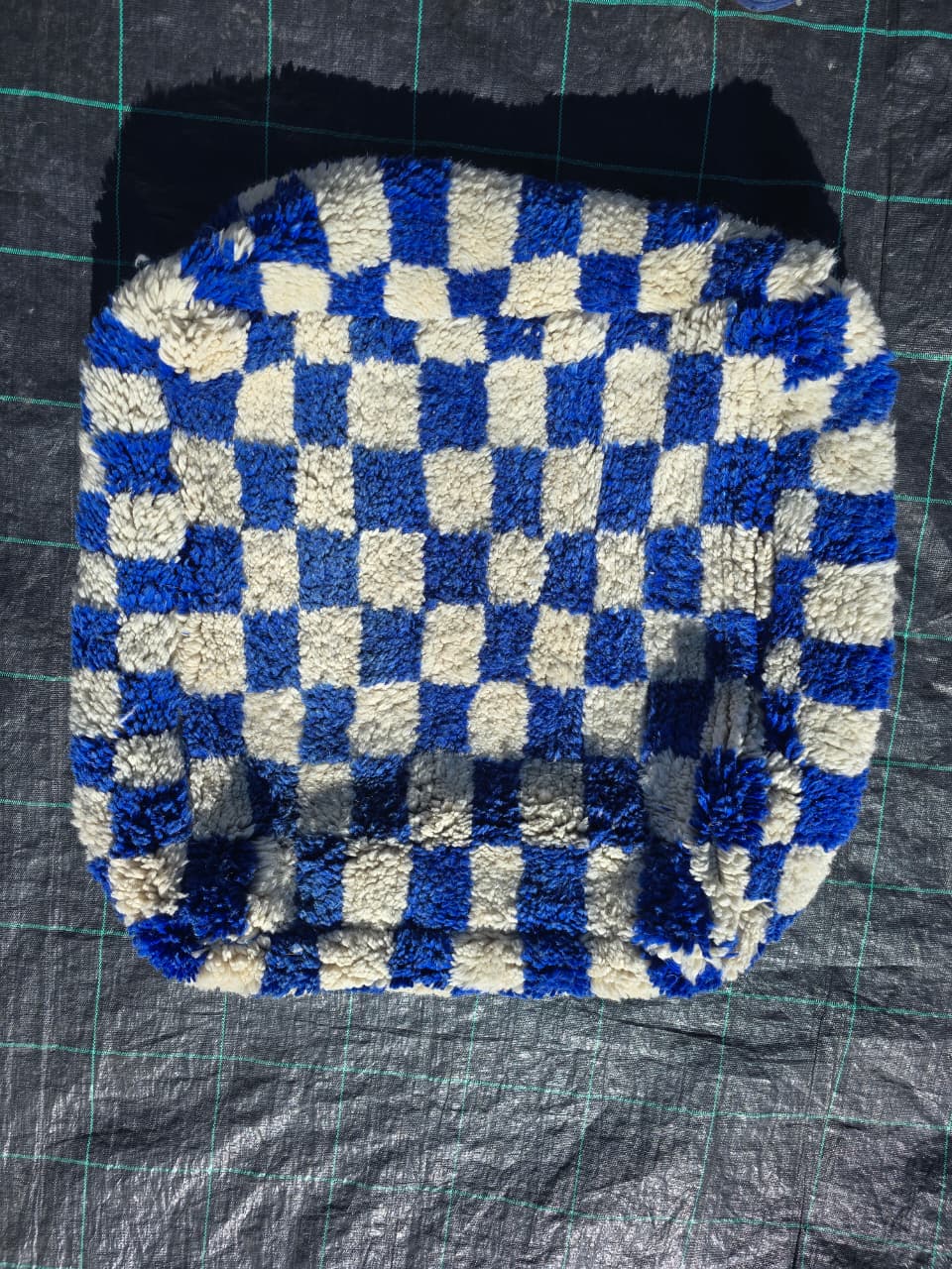 Draft - Moroccan pouf, colorful Berber pouf - 60 x 60 cm - No. 101