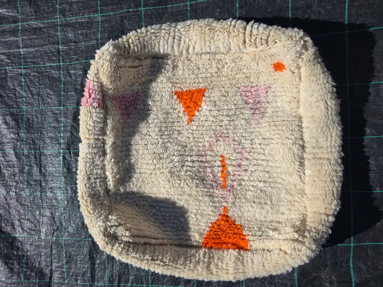 Pouf Marocain, pouf berbère coloré - 60 x 60 cm - n°90