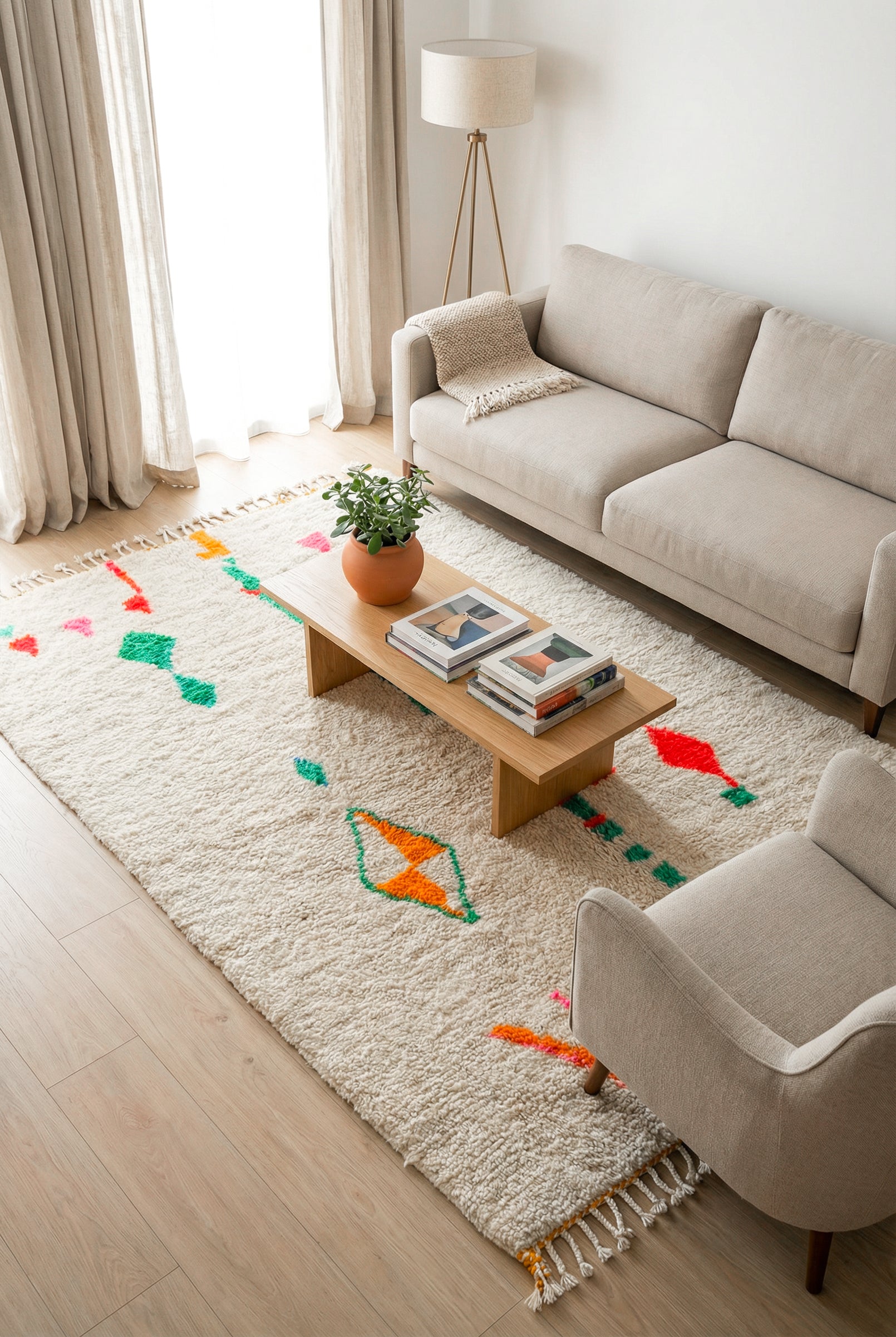 Colorful Berber rug 160 x 277 cm - no. 2172